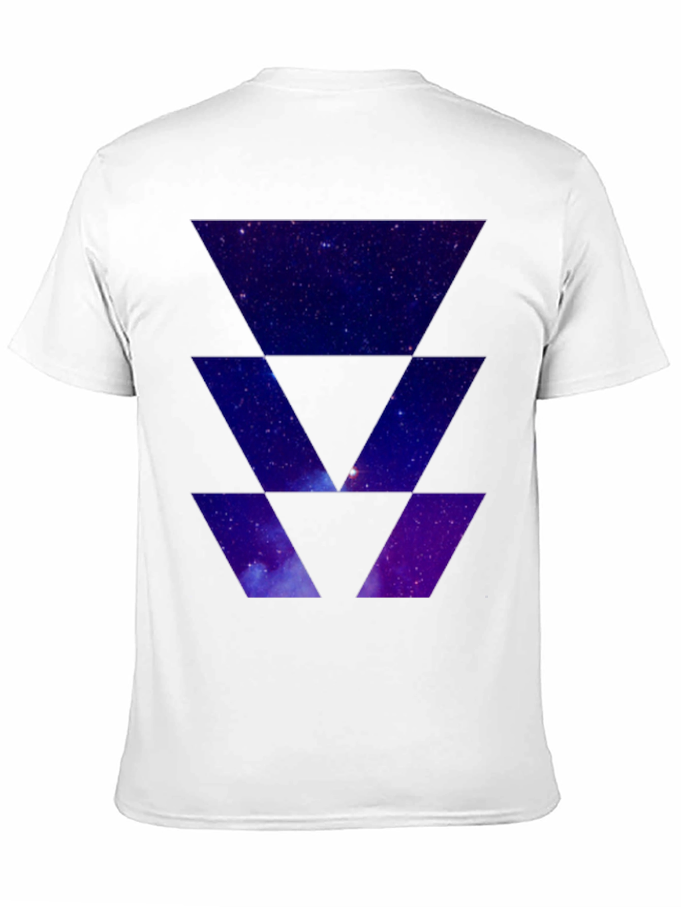 Galaxy Triangles Graphic Black T-Shirt