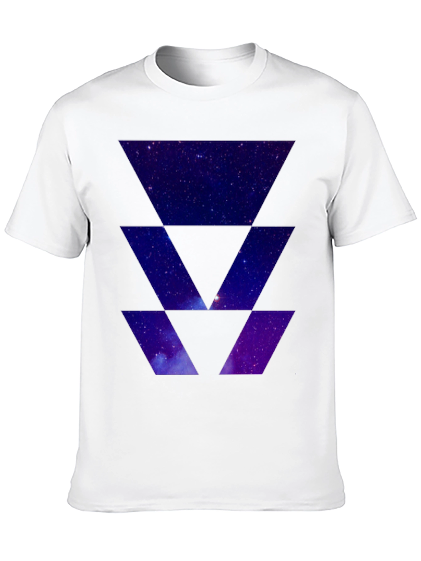 Galaxy Triangles Graphic Black T-Shirt