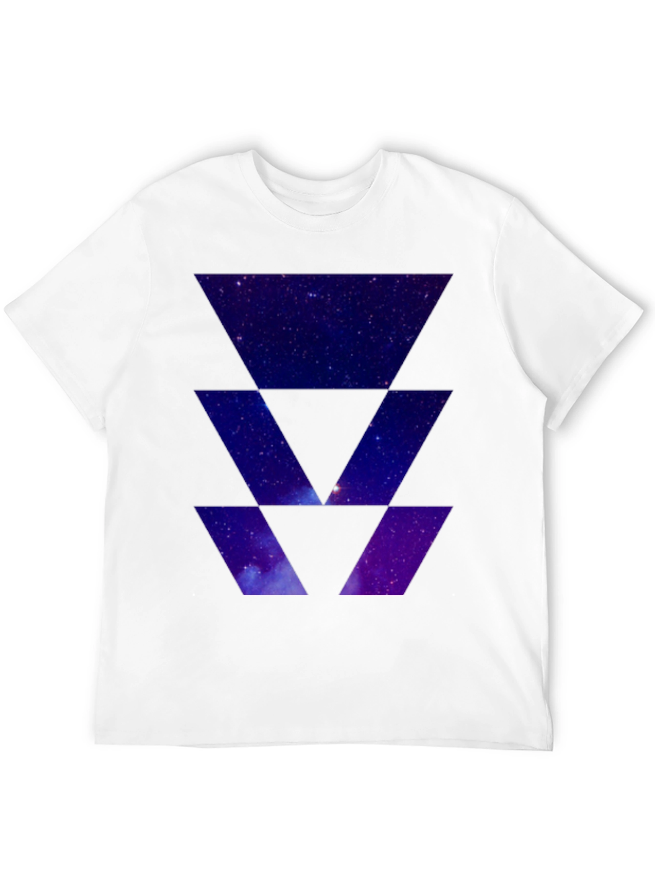 Galaxy Triangles Graphic Black T-Shirt