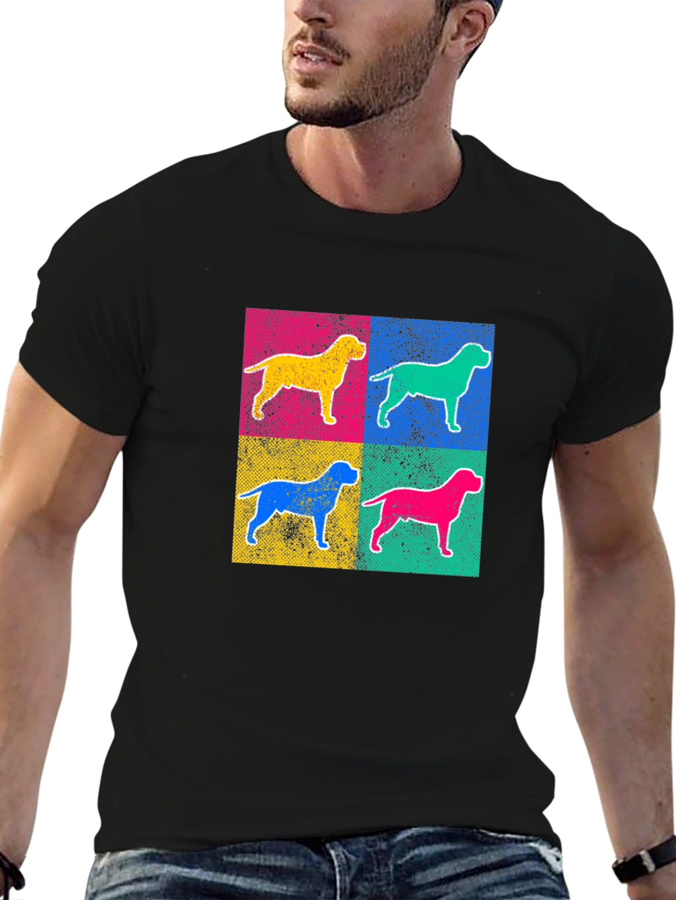 Pop Art Dog Breed Graphic T-Shirt