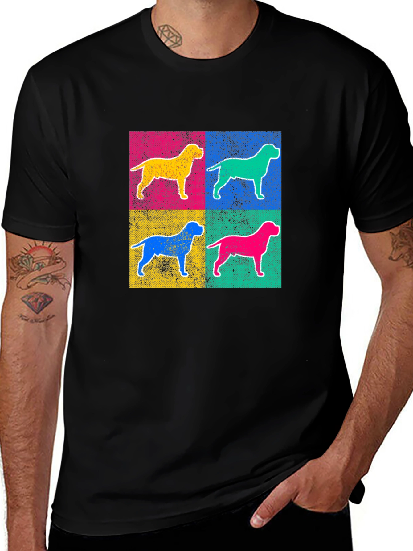 Pop Art Dog Breed Graphic T-Shirt