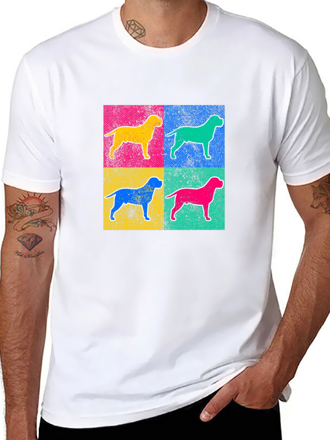 Pop Art Dog Breed Graphic T-Shirt