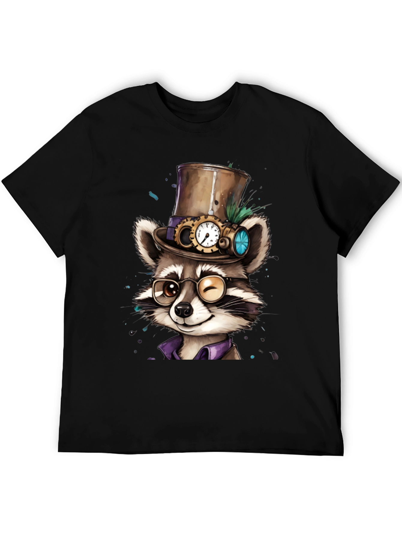 Steampunk Raccoon Graphic Tee