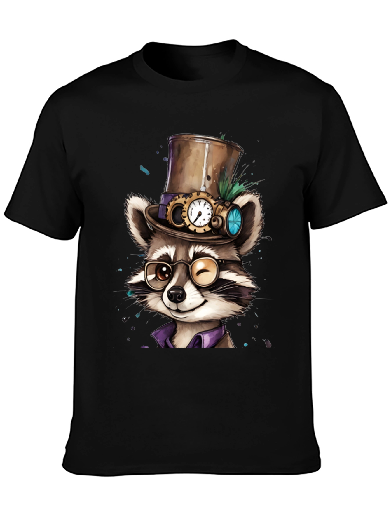 Steampunk Raccoon Graphic Tee