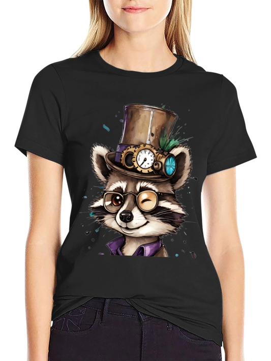 Steampunk Raccoon Graphic Tee