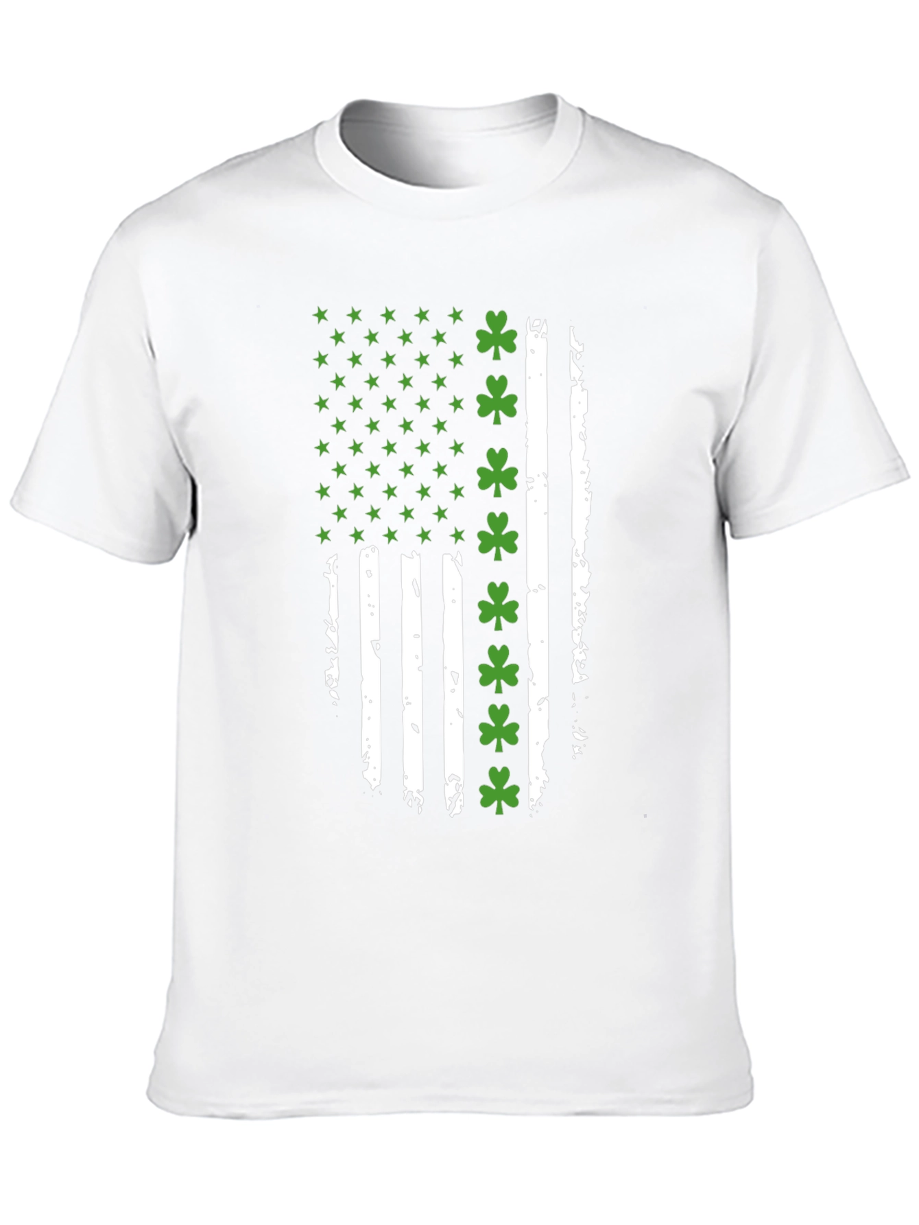Distressed Irish American Flag Graphic Tee