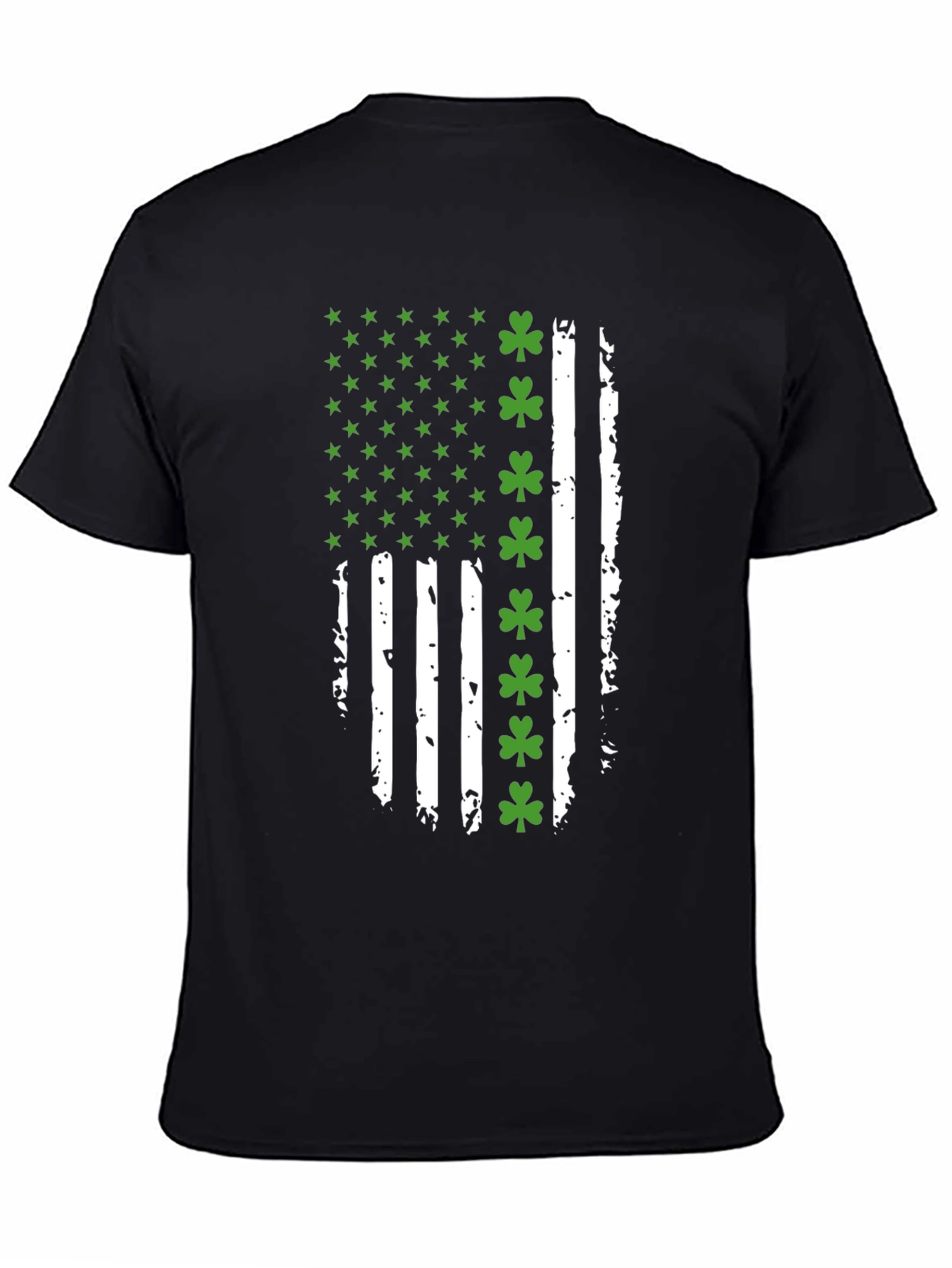 Distressed Irish American Flag Graphic Tee