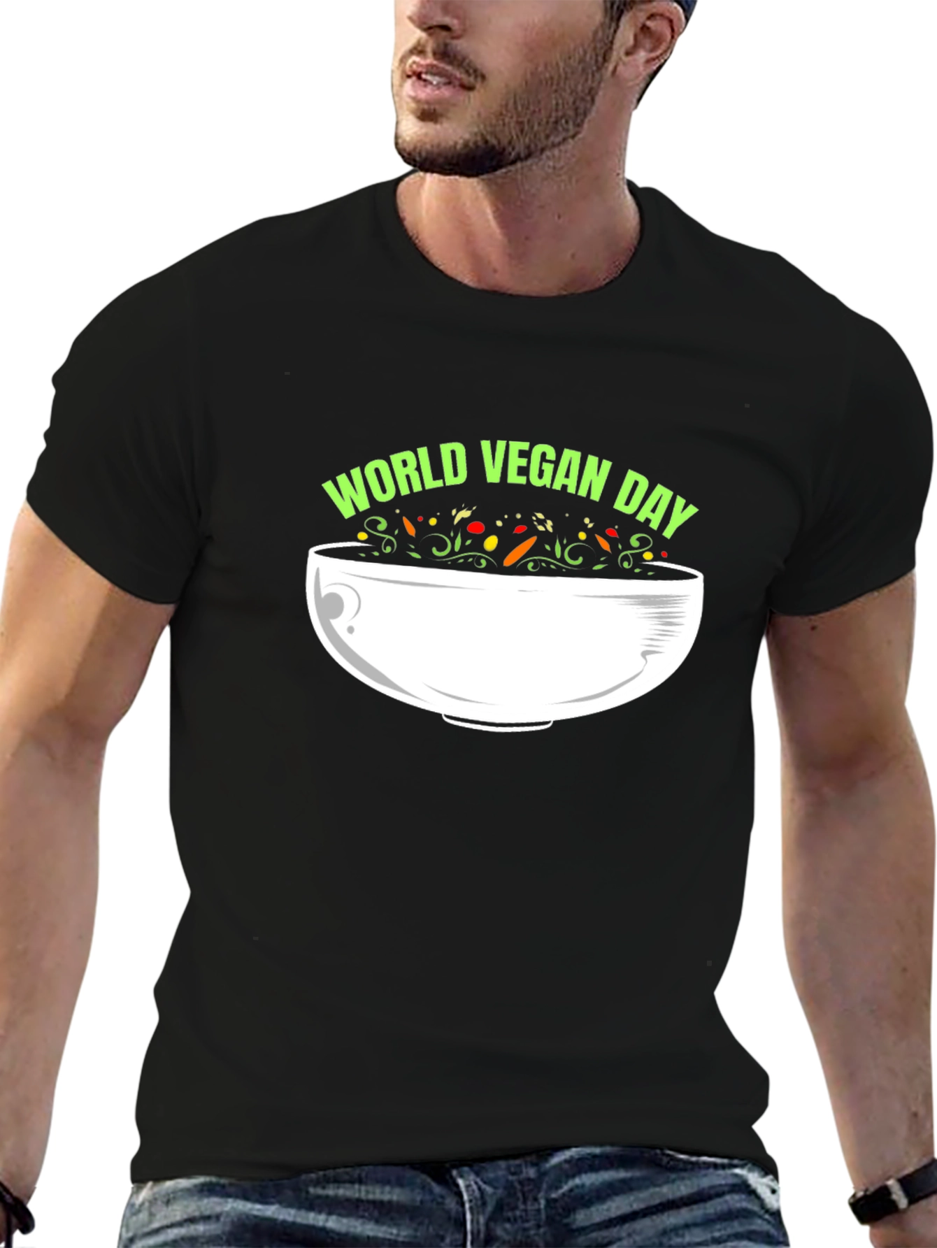 World Vegan Day Black T-Shirt