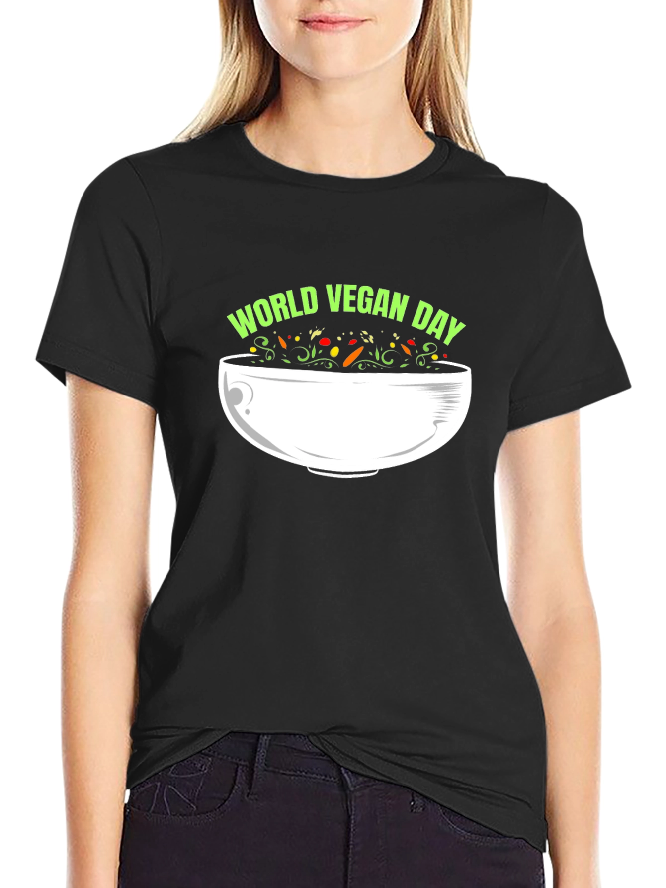 World Vegan Day Black T-Shirt