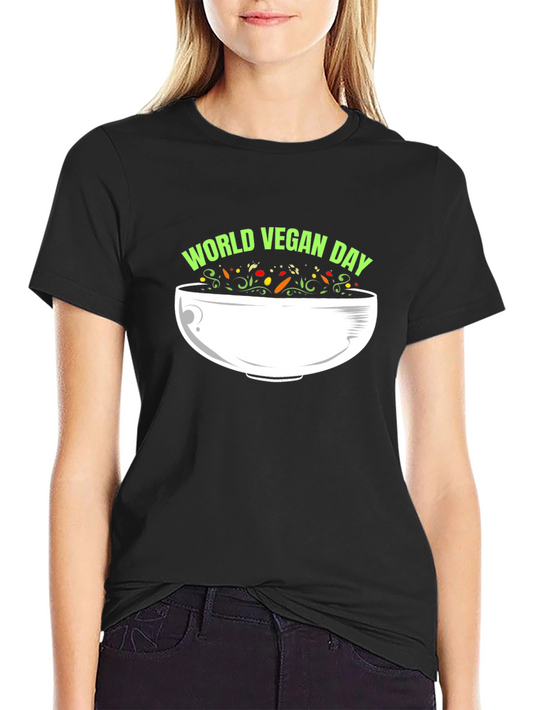 World Vegan Day Black T-Shirt