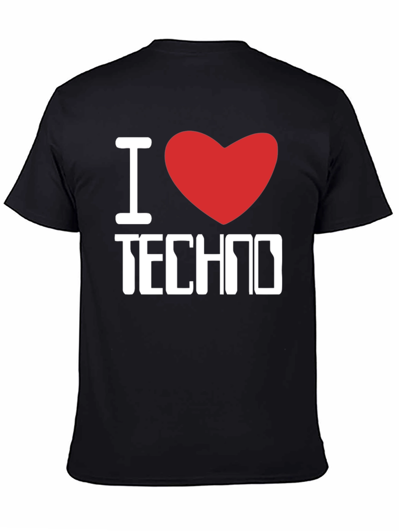 I Love Techno Graphic T-Shirt - Music Lover Tee