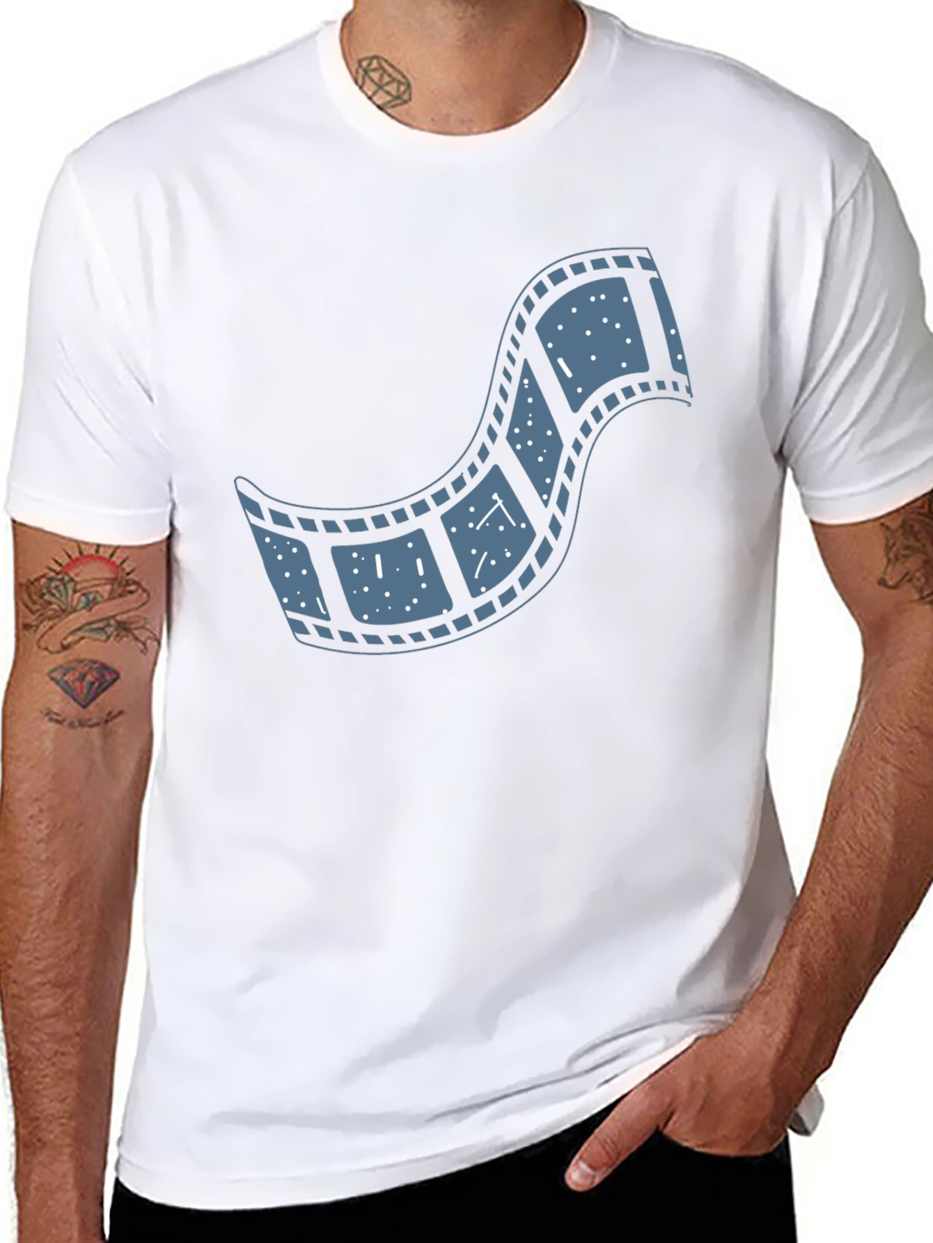 Movie Film Reel T-Shirt - Black