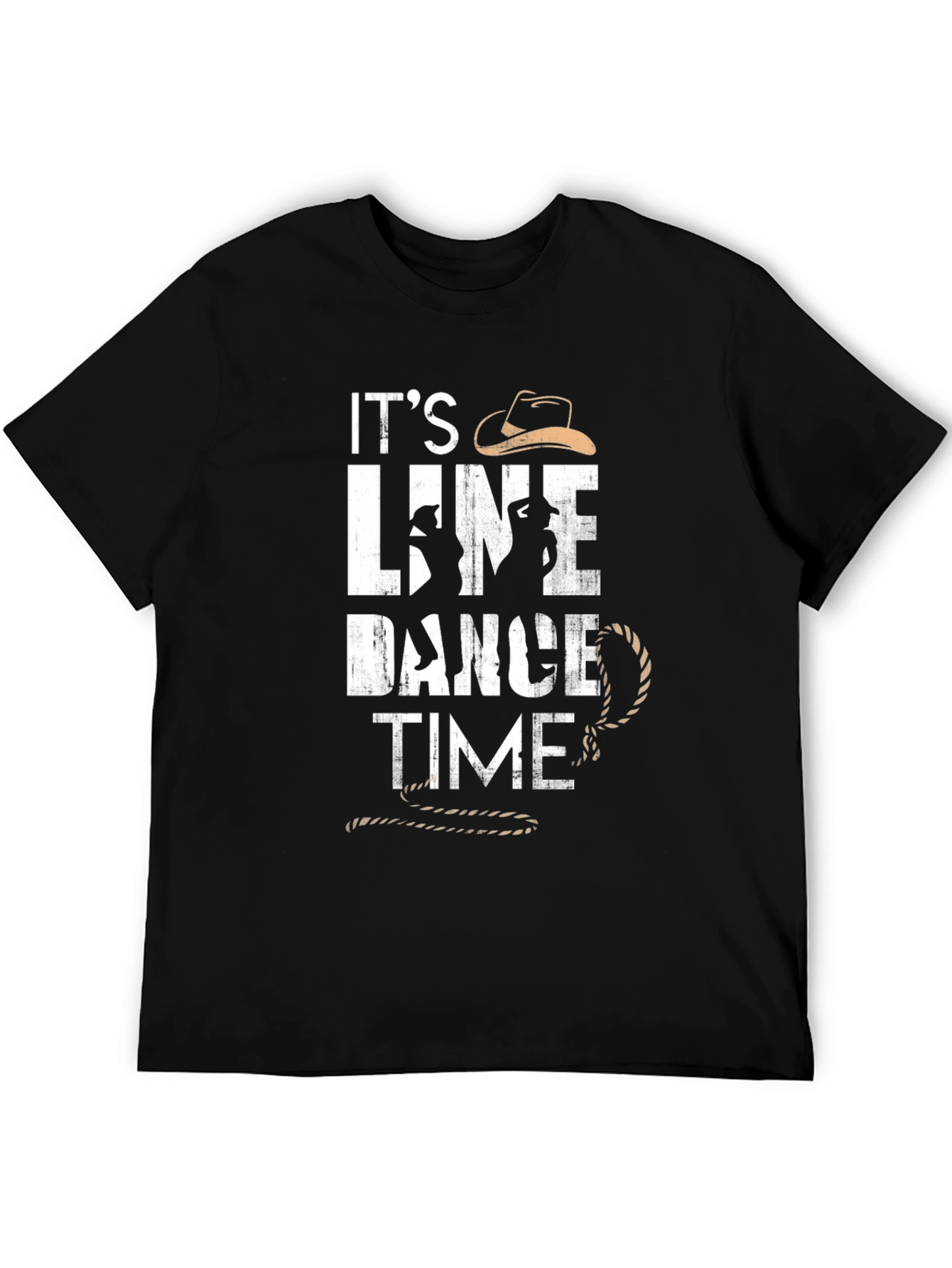 Line Dance Time Black Graphic Tee