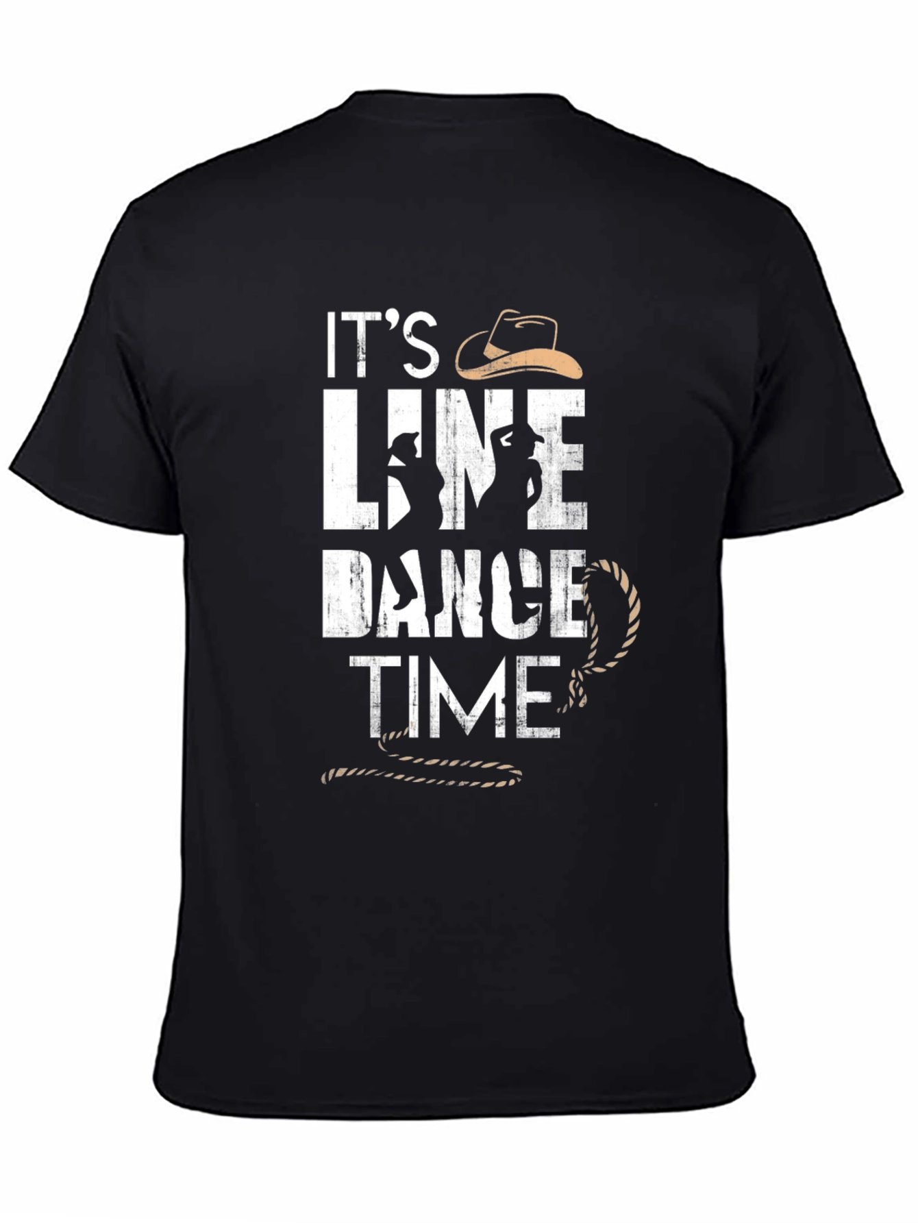 Line Dance Time Black Graphic Tee