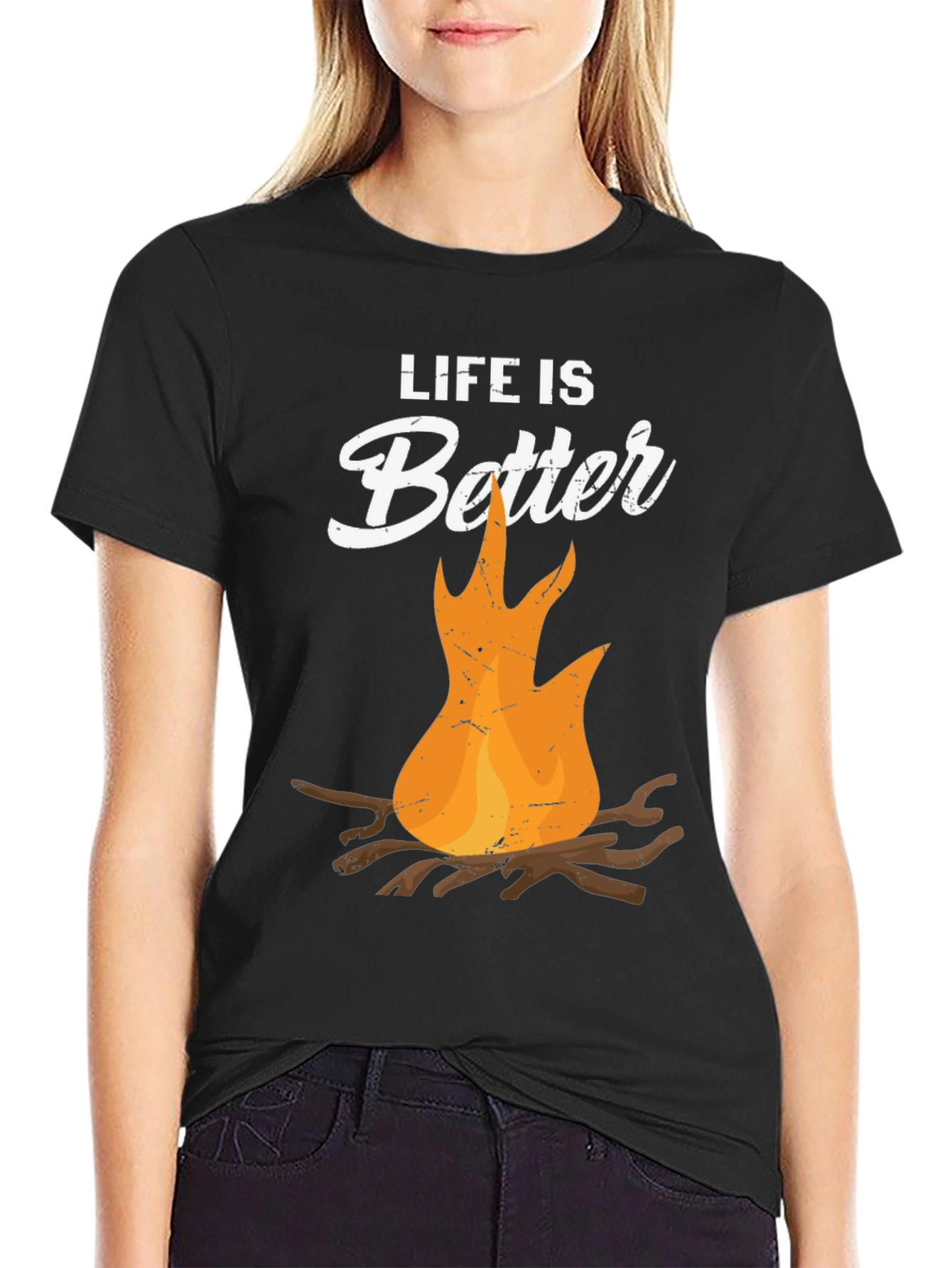 Life is Better Campfire Graphic T-Shirt