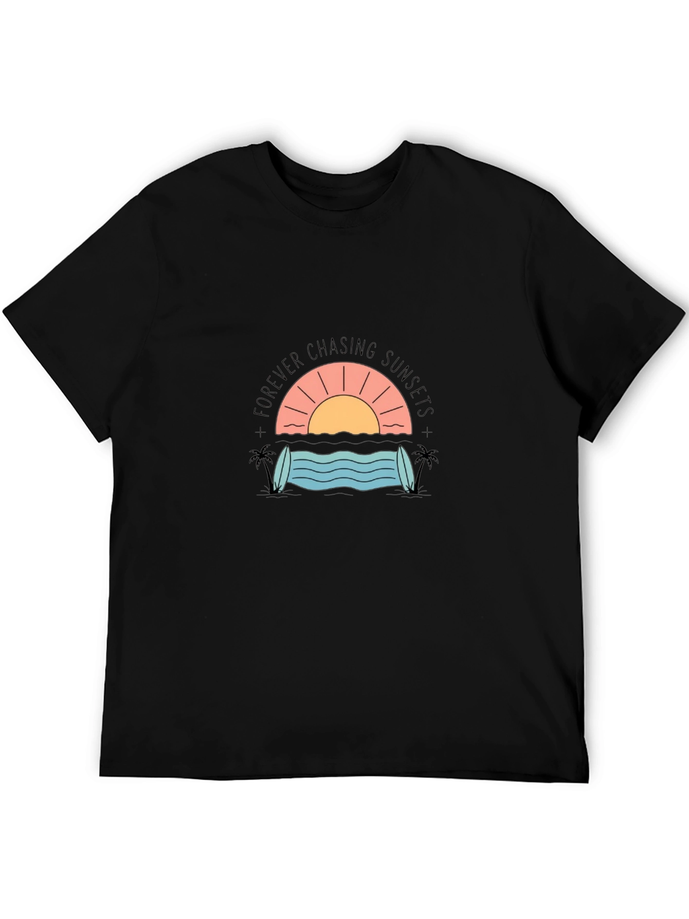 Sunset Chaser Graphic Tee - Black