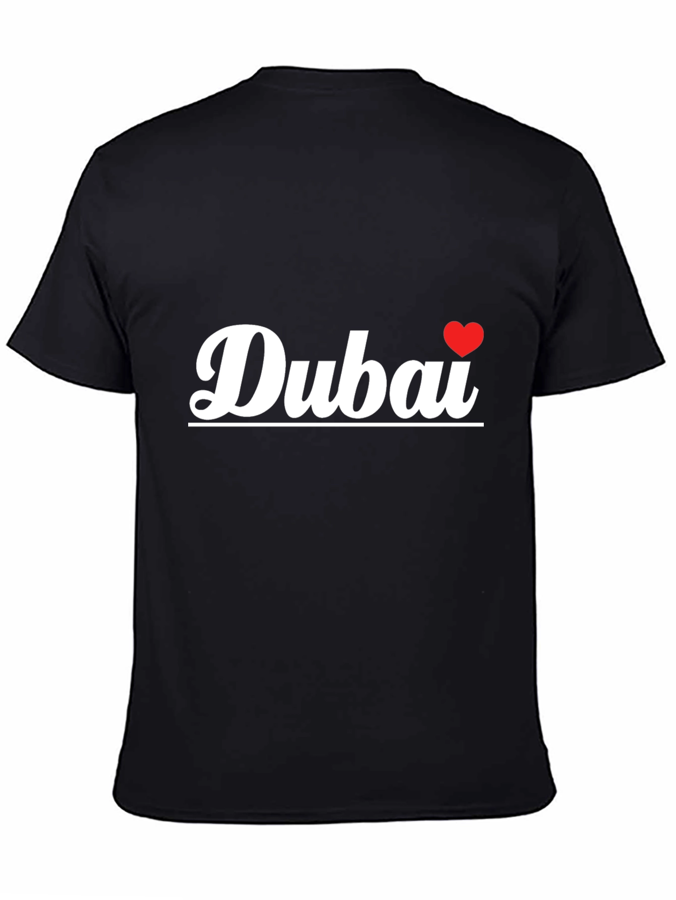 Dubai Love Graphic Tee - Trendy Black T-Shirt