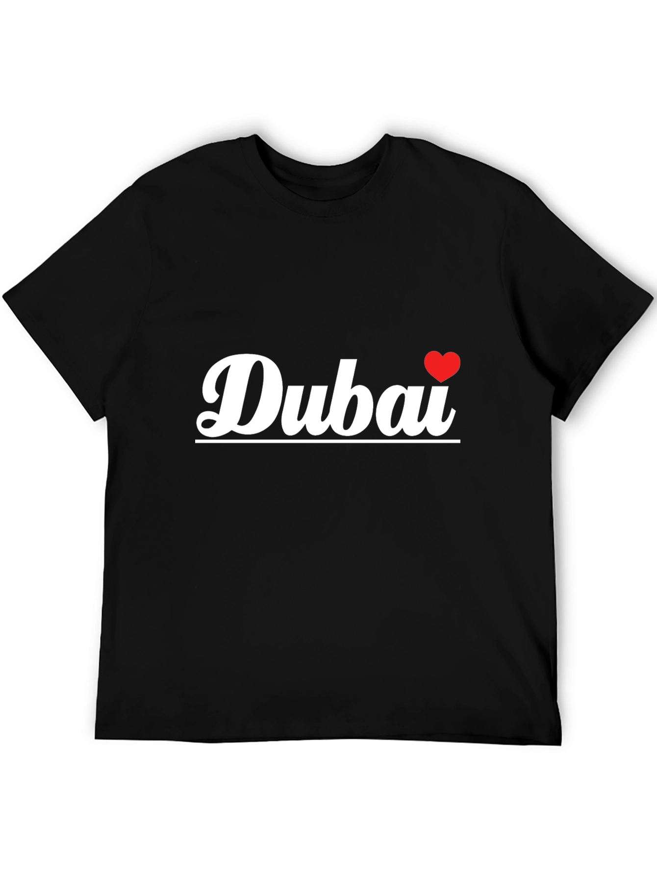 Dubai Love Graphic Tee - Trendy Black T-Shirt
