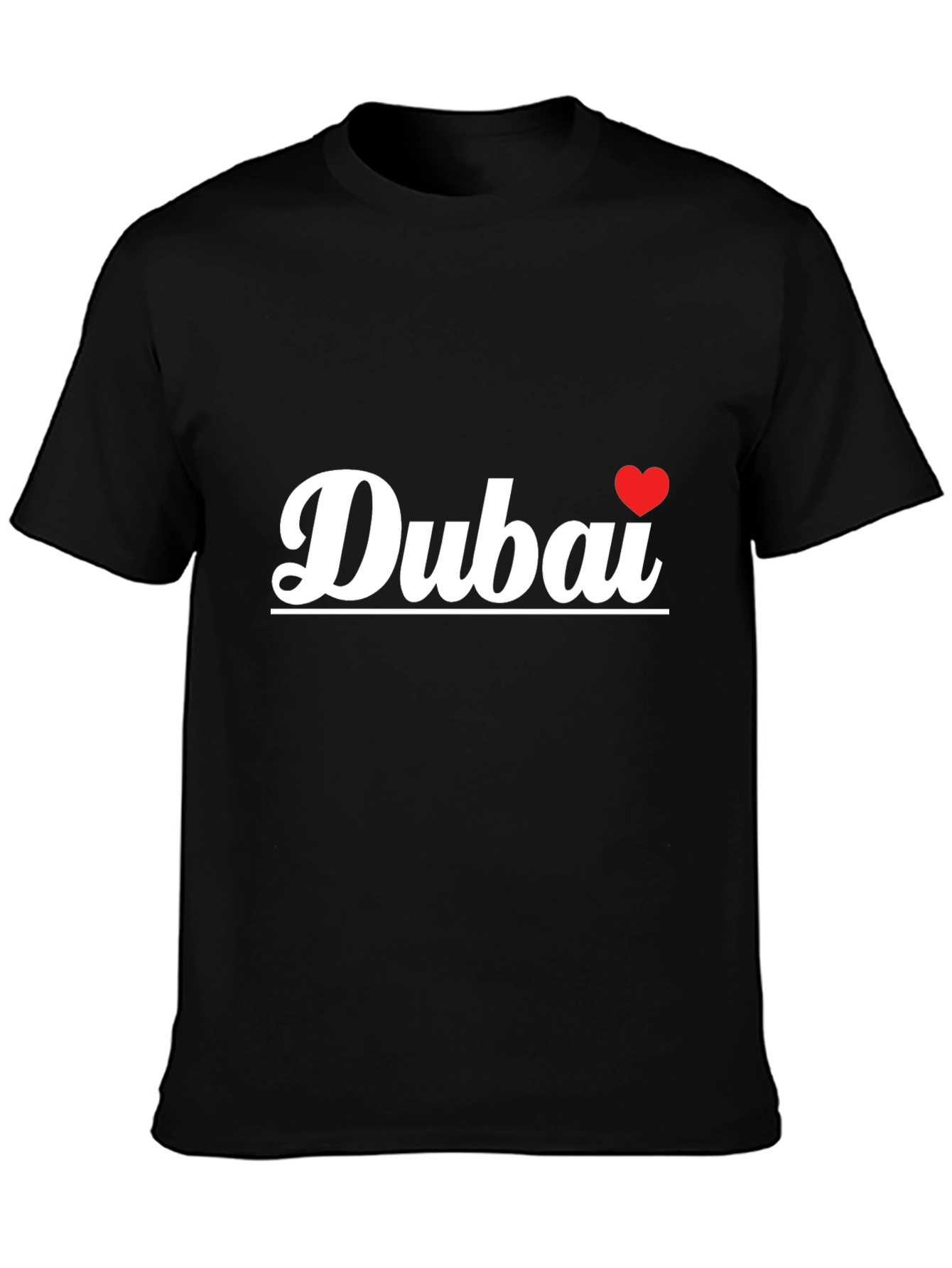 Dubai Love Graphic Tee - Trendy Black T-Shirt