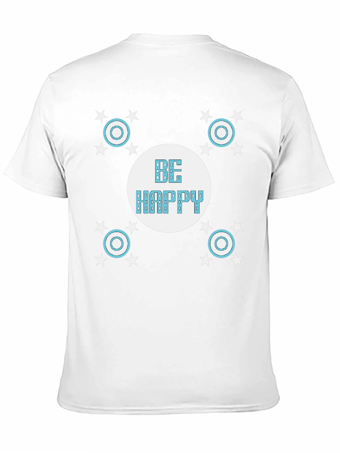 Be Happy Black Graphic T-Shirt