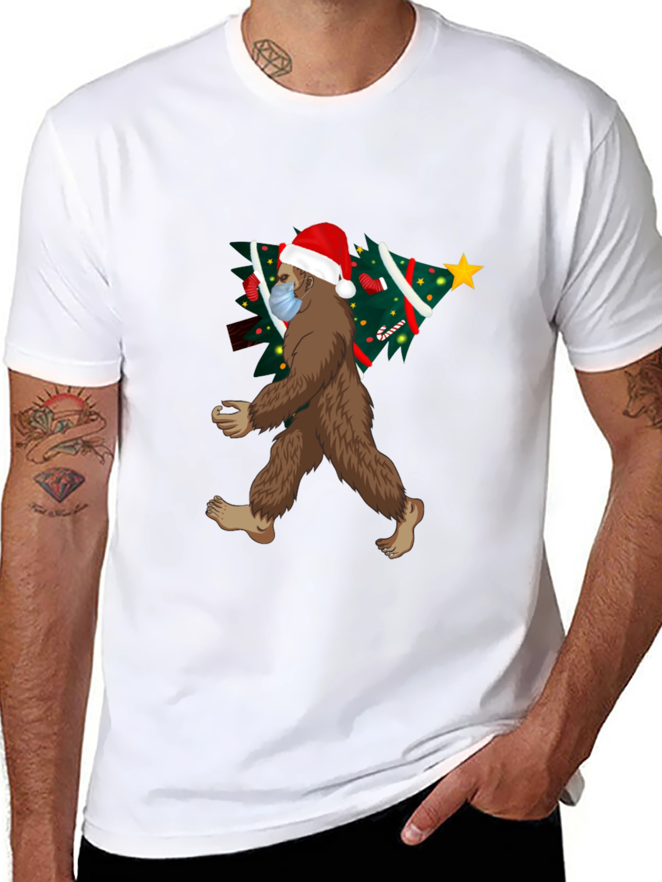 Sasquatch Christmas Tree T-Shirt