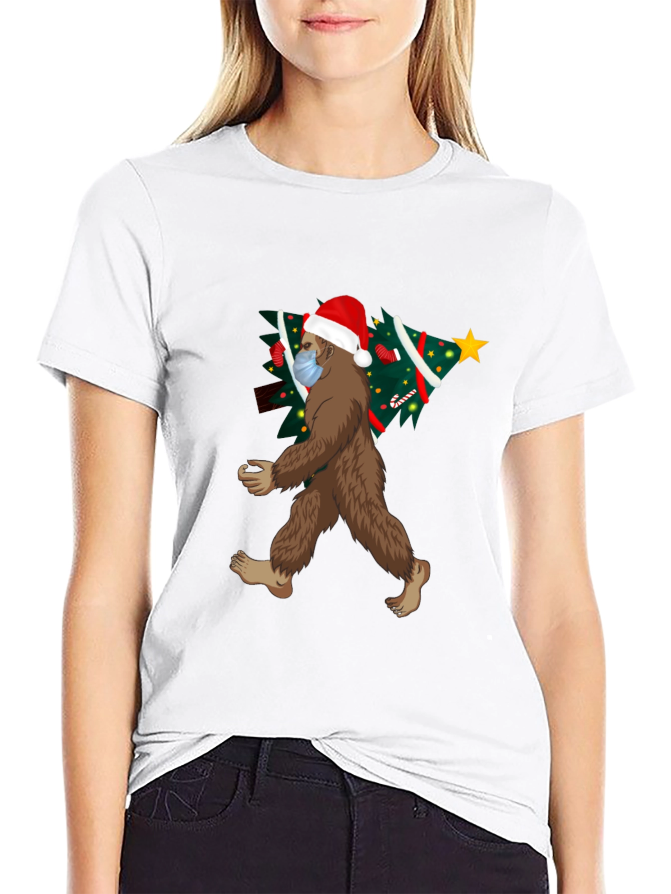 Sasquatch Christmas Tree T-Shirt