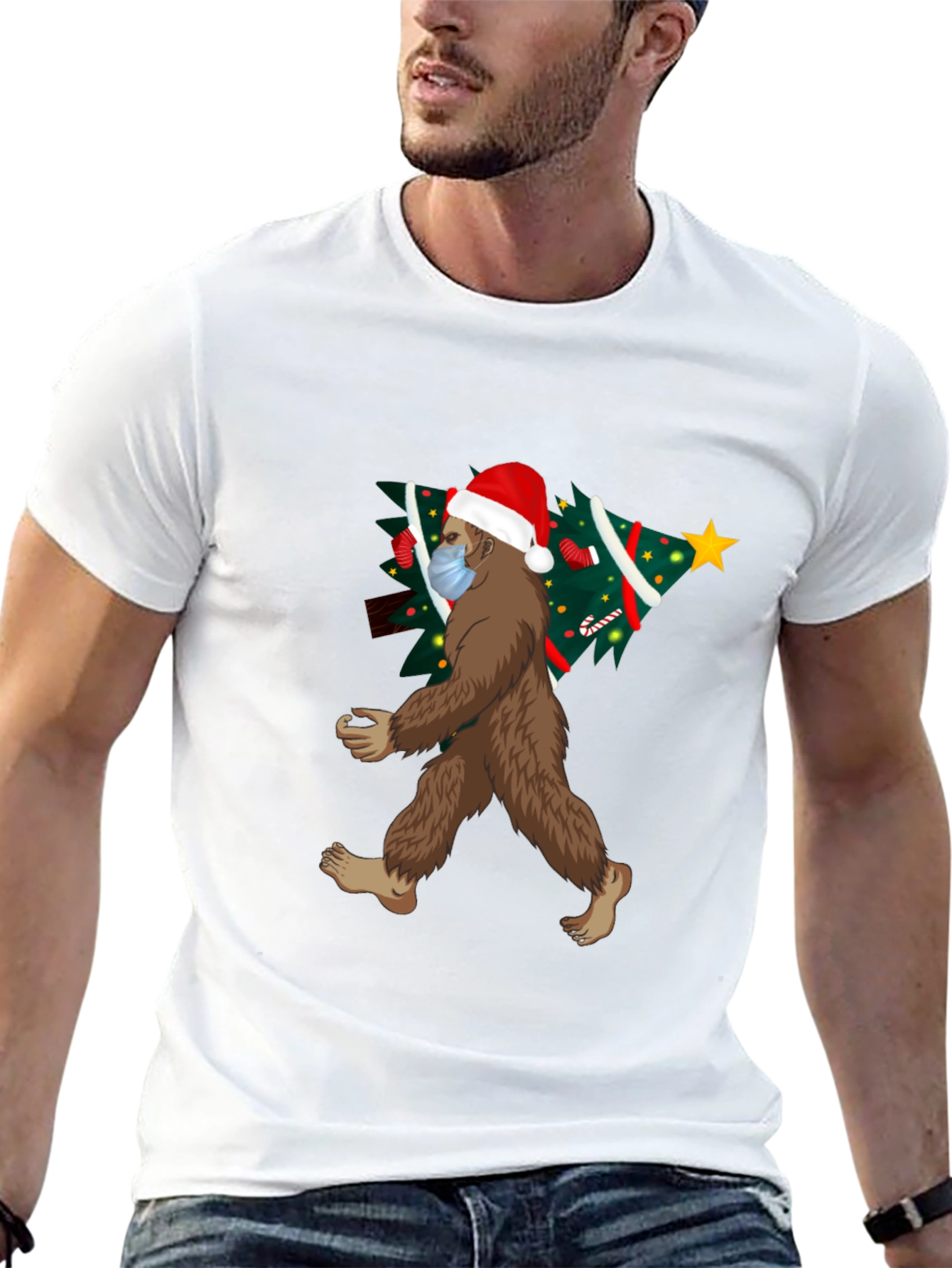 Sasquatch Christmas Tree T-Shirt