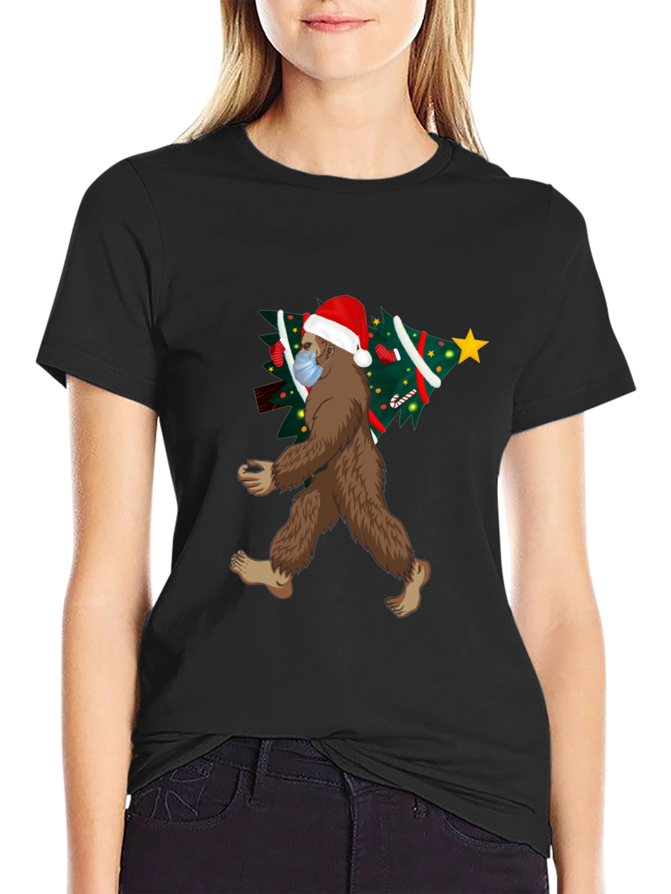 Sasquatch Christmas Tree T-Shirt