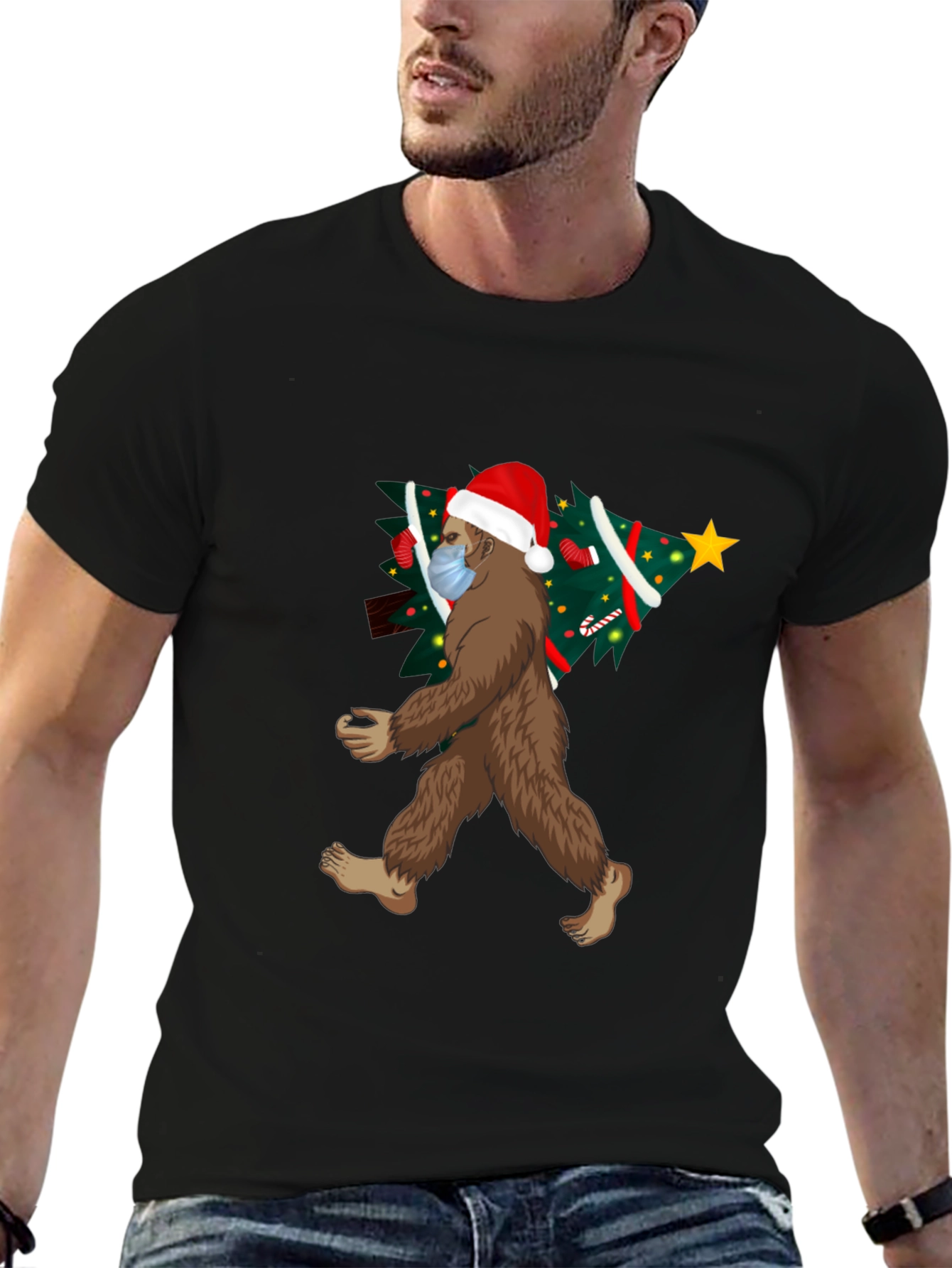 Sasquatch Christmas Tree T-Shirt