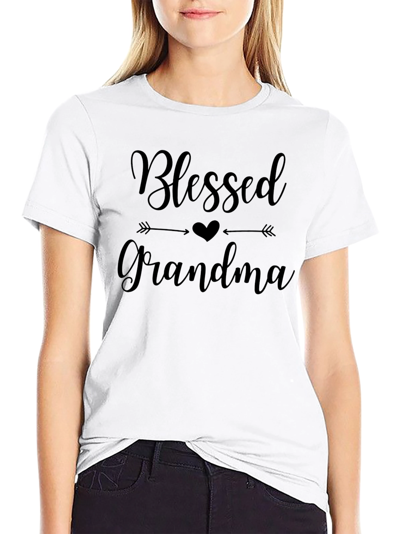 Blessed Grandma Graphic Tee - Black