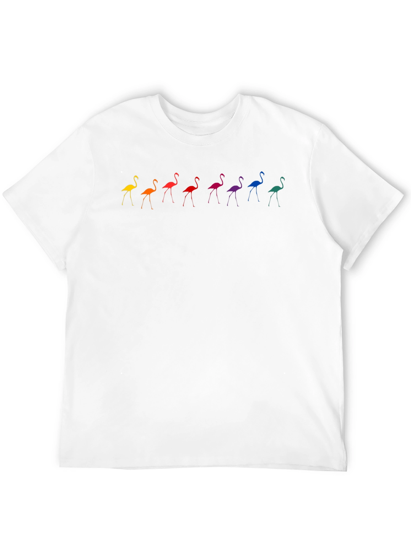 Rainbow Flamingo Graphic Tee - Stylish Black T-Shirt