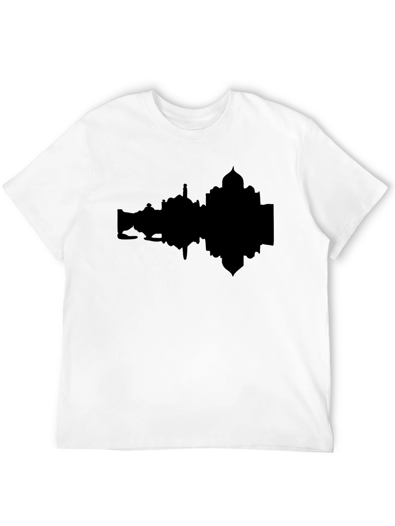 Taj Mahal Silhouette Graphic Tee - Black Cotton T-Shirt