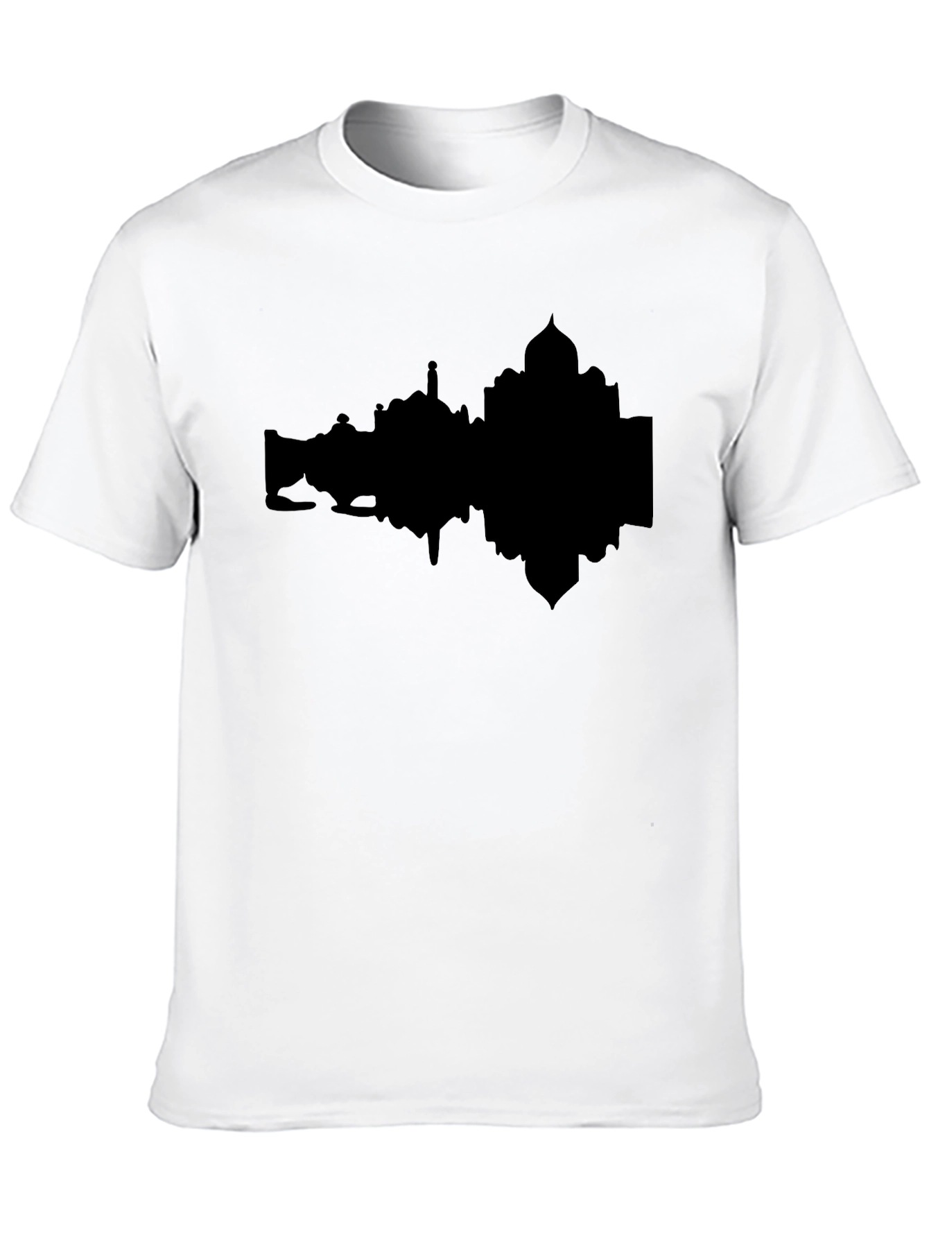 Taj Mahal Silhouette Graphic Tee - Black Cotton T-Shirt