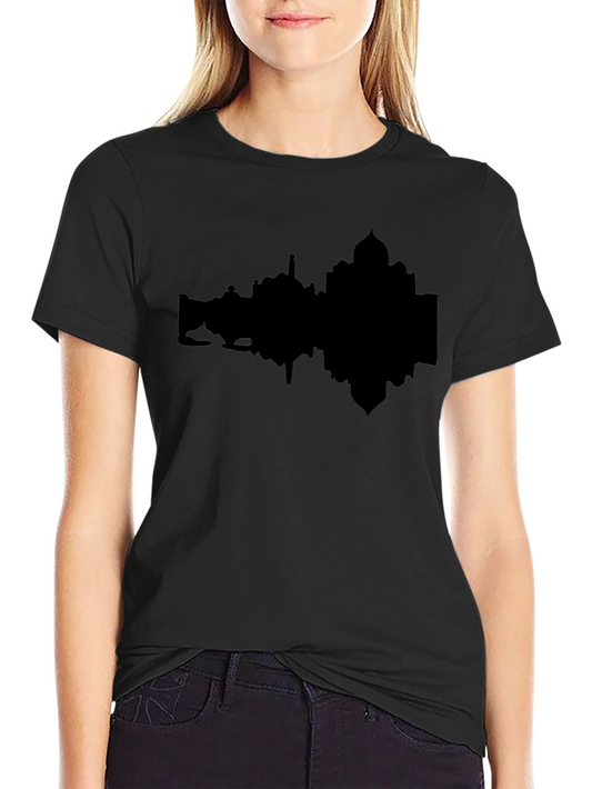 Taj Mahal Silhouette Graphic Tee - Black Cotton T-Shirt