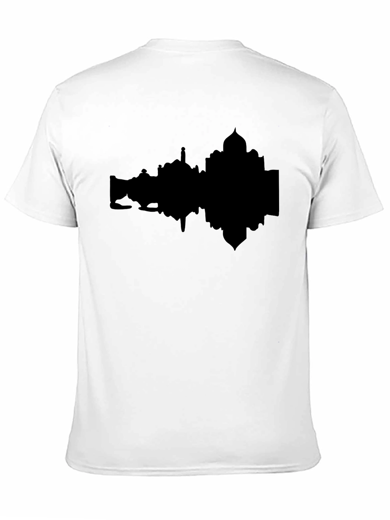 Taj Mahal Silhouette Graphic Tee - Black Cotton T-Shirt