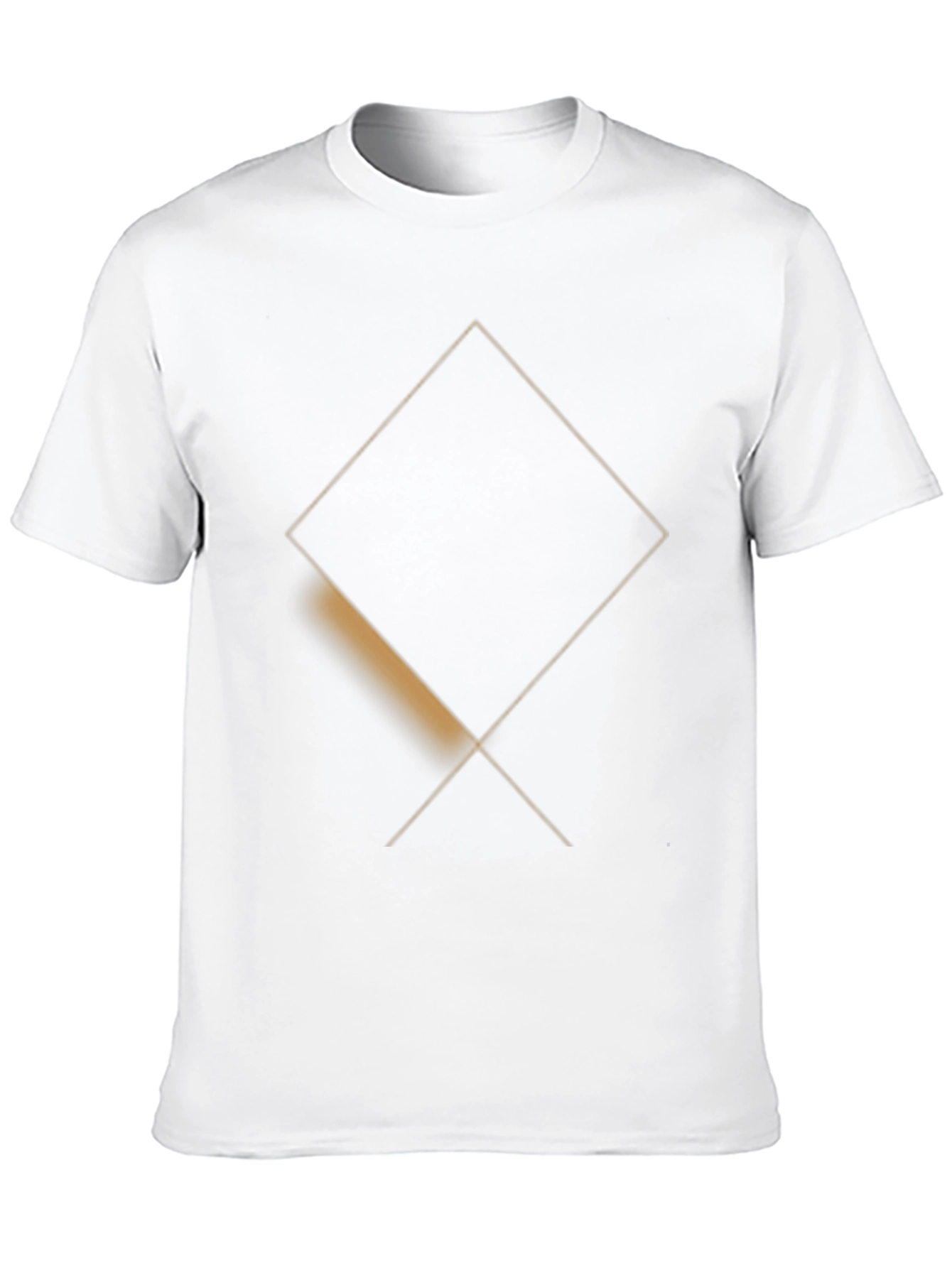 Mens Black T-Shirt with Geometric Square Design