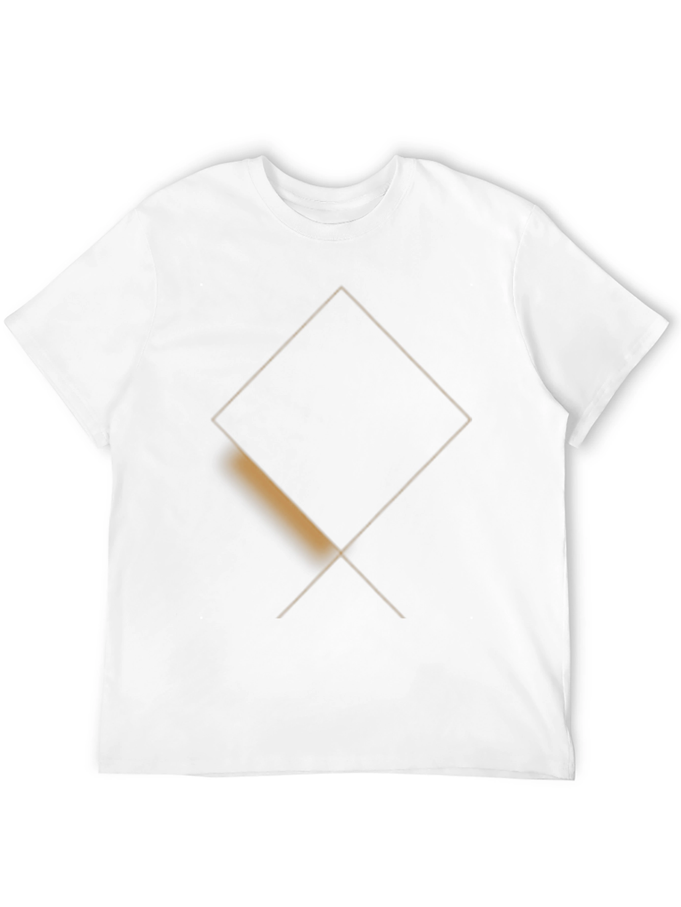 Mens Black T-Shirt with Geometric Square Design