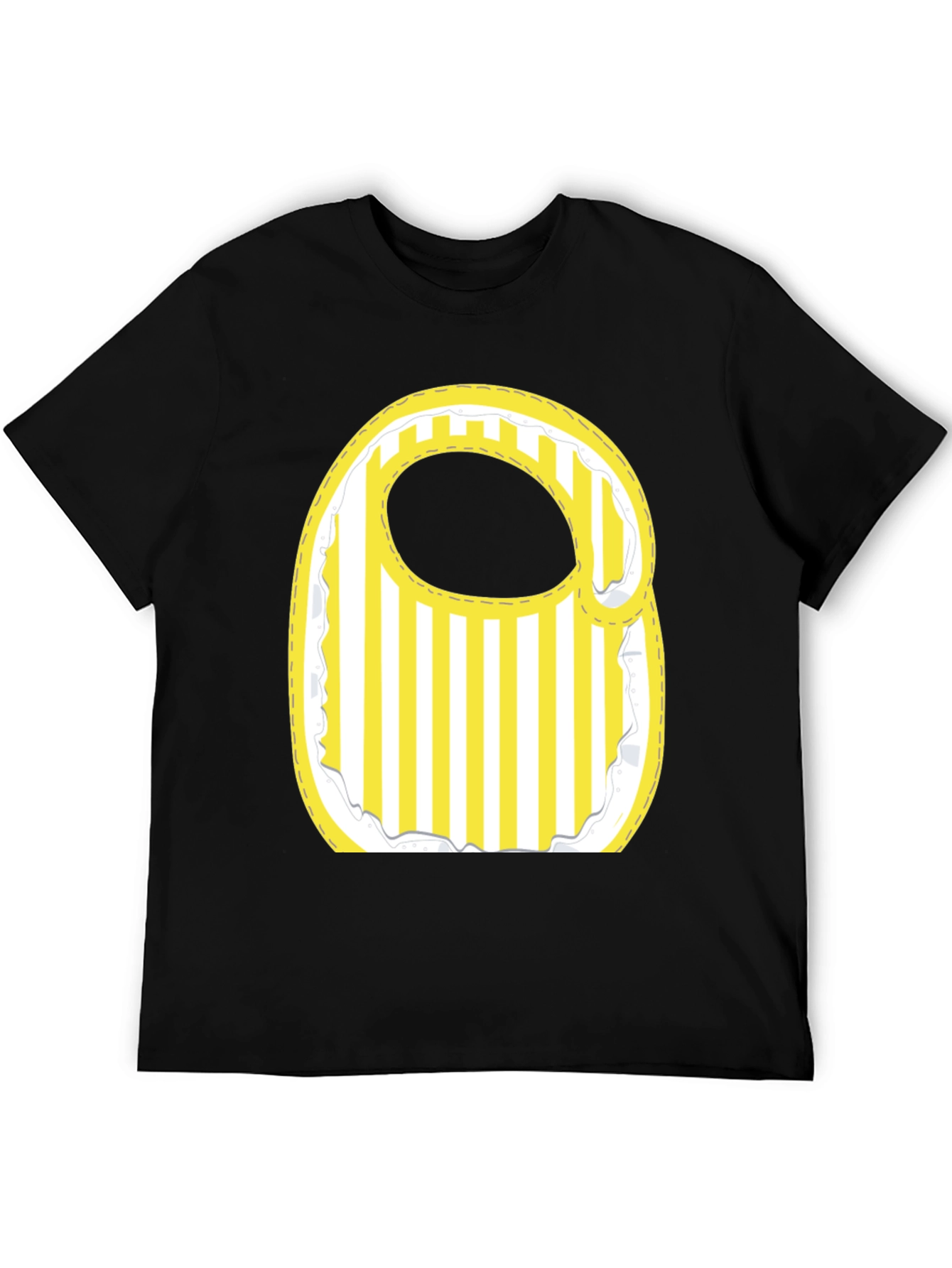 Stylish Striped Baby Bib Graphic Tee