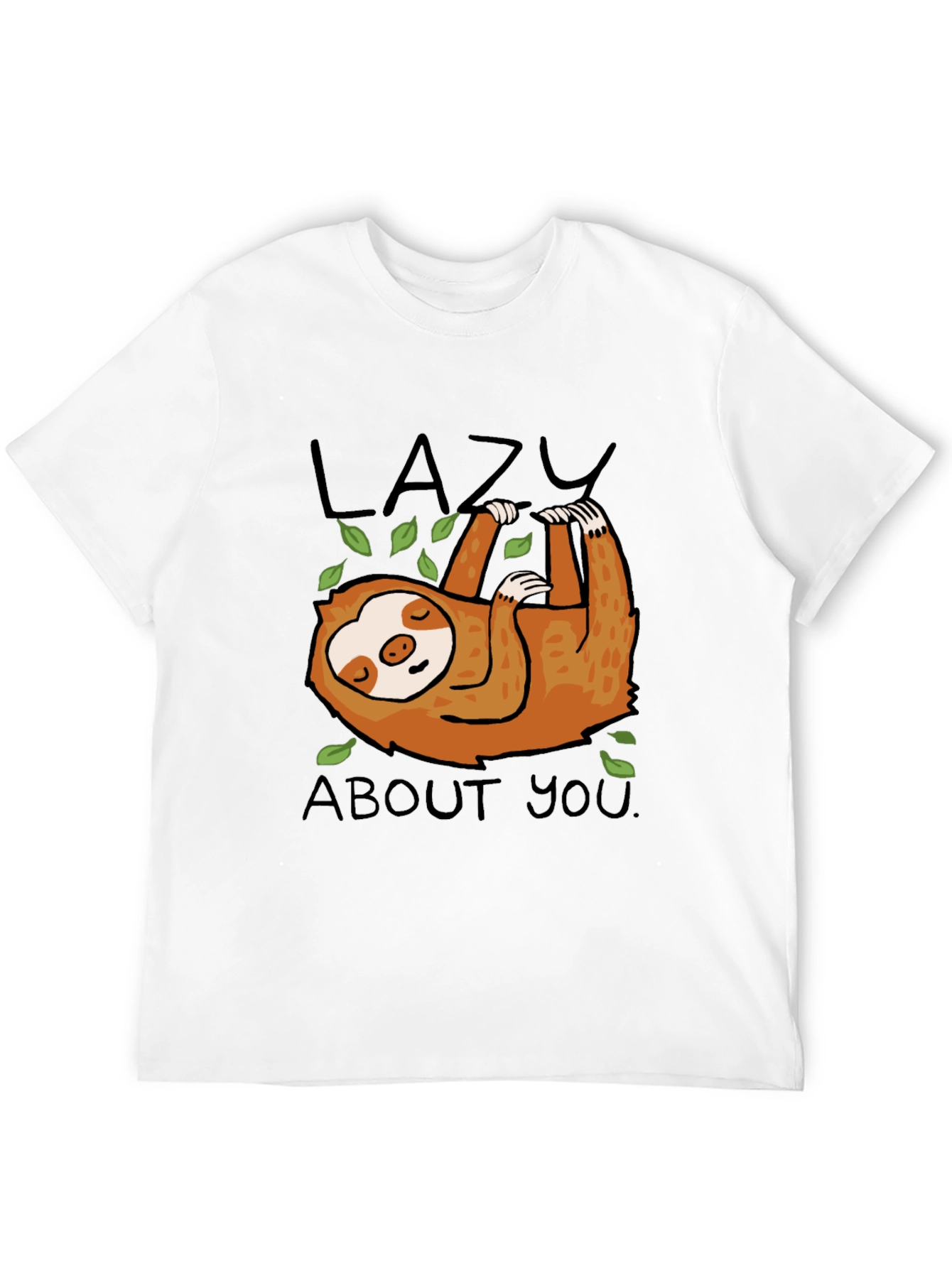 Lazy Sloth Graphic Tee - Mens Black T-Shirt