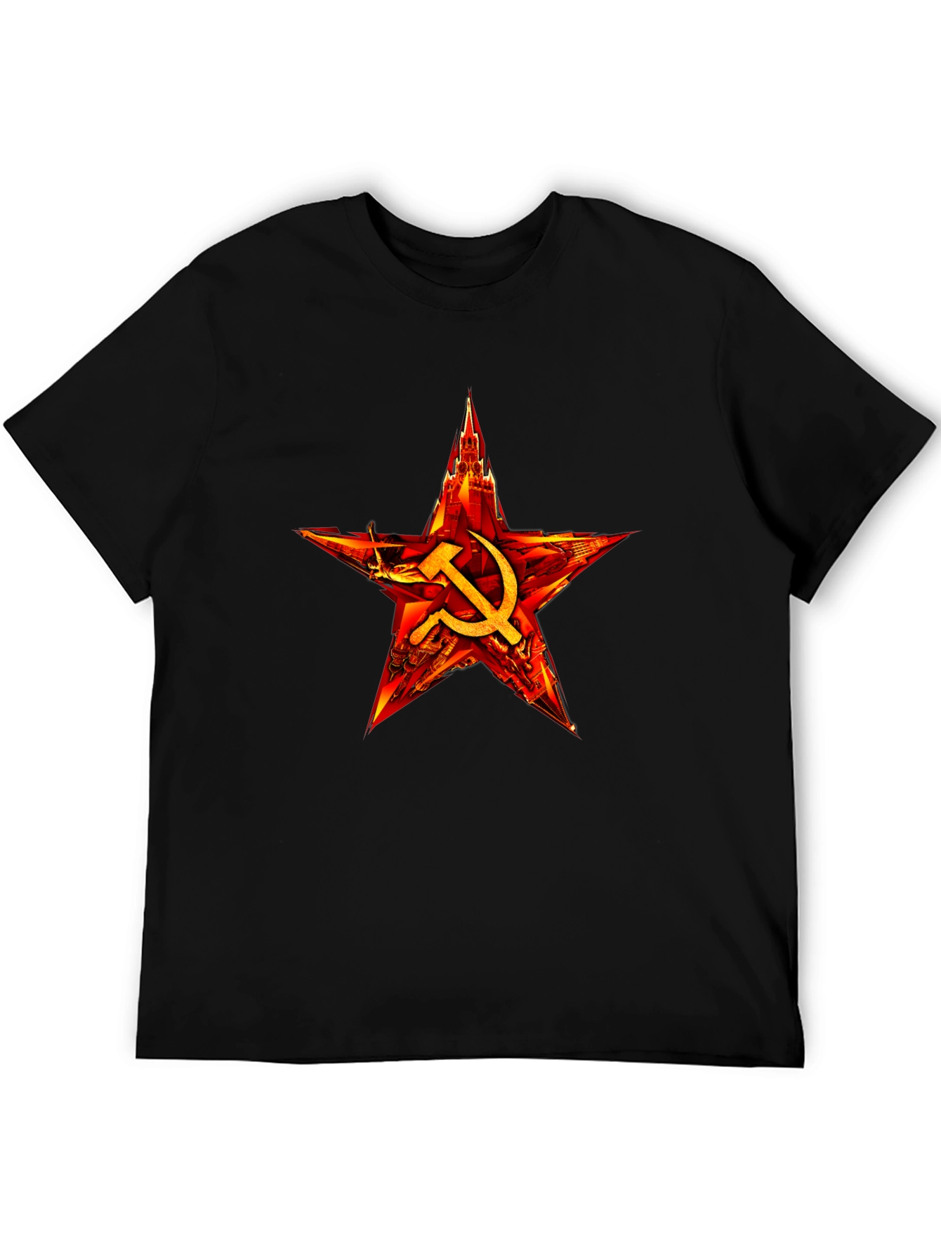 Red Star Hammer & Sickle Graphic T-Shirt