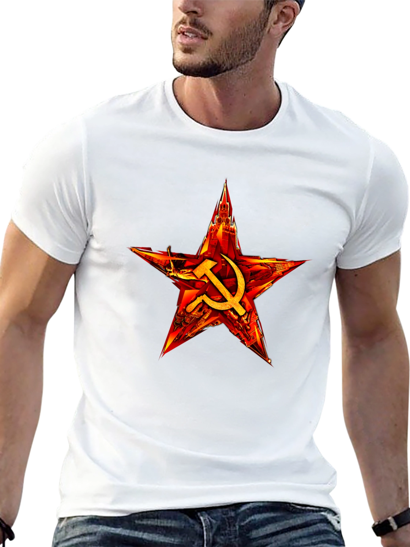 Red Star Hammer & Sickle Graphic T-Shirt