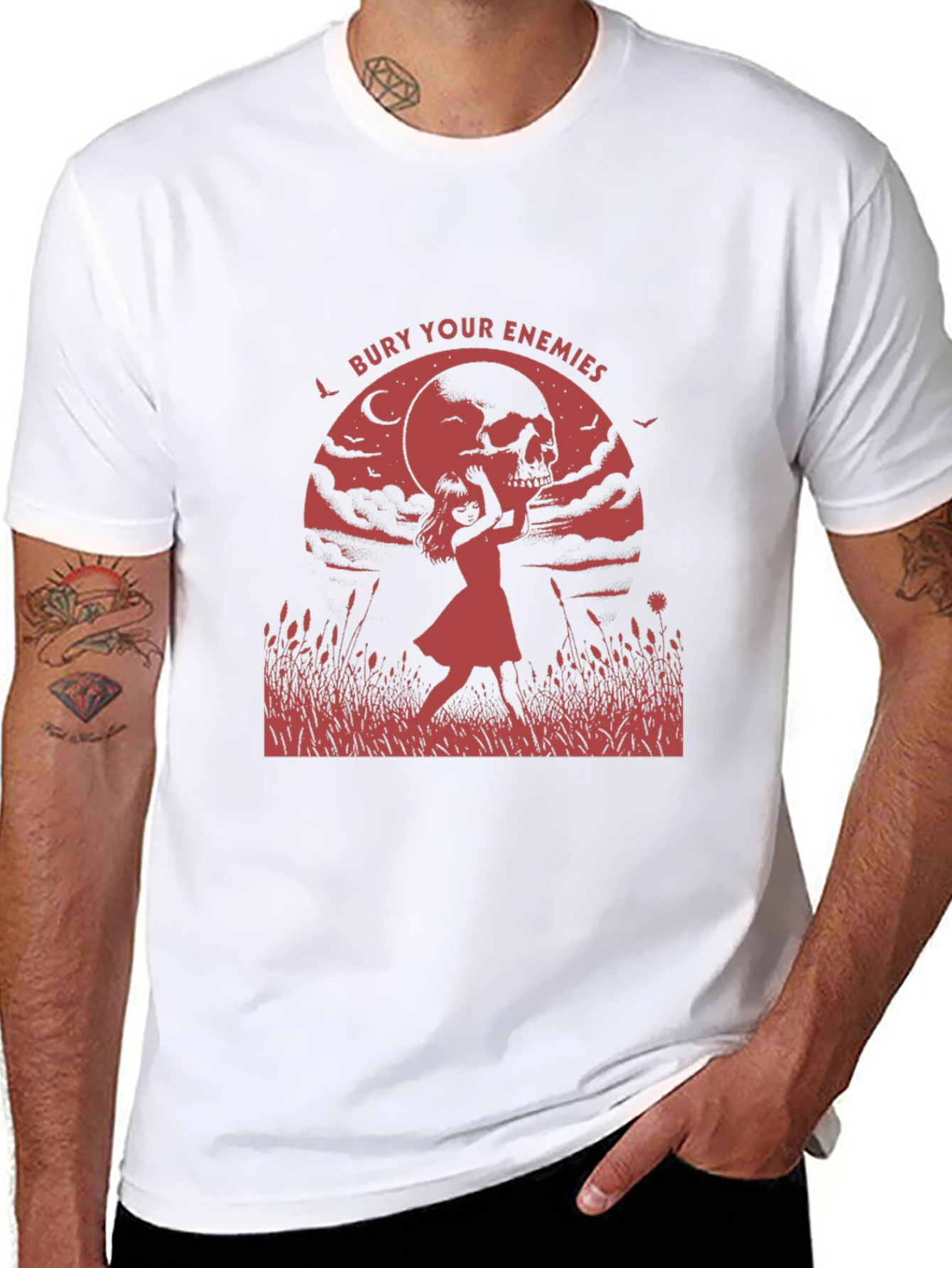 Bury Your Enemies Graphic T-Shirt - Black