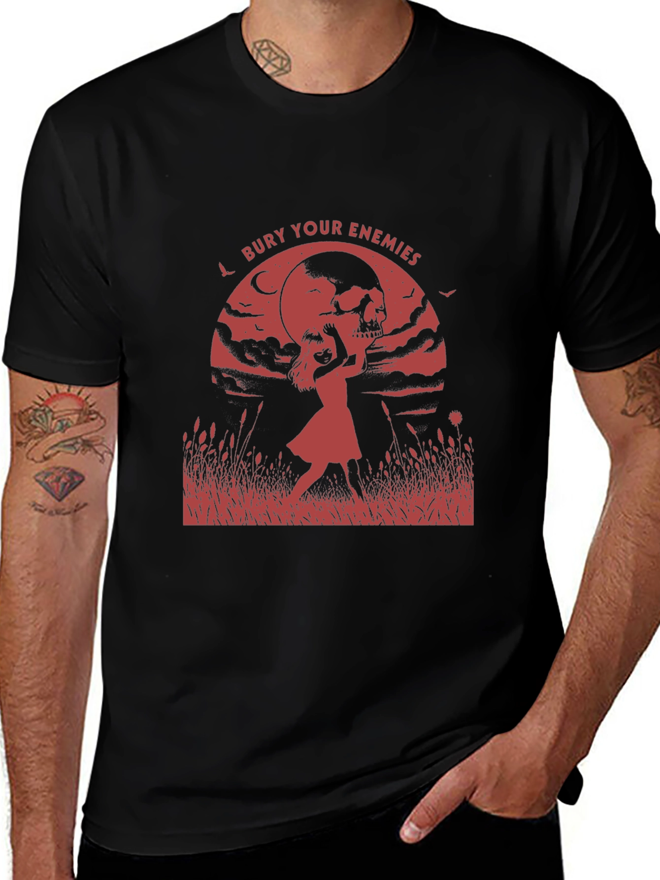 Bury Your Enemies Graphic T-Shirt - Black