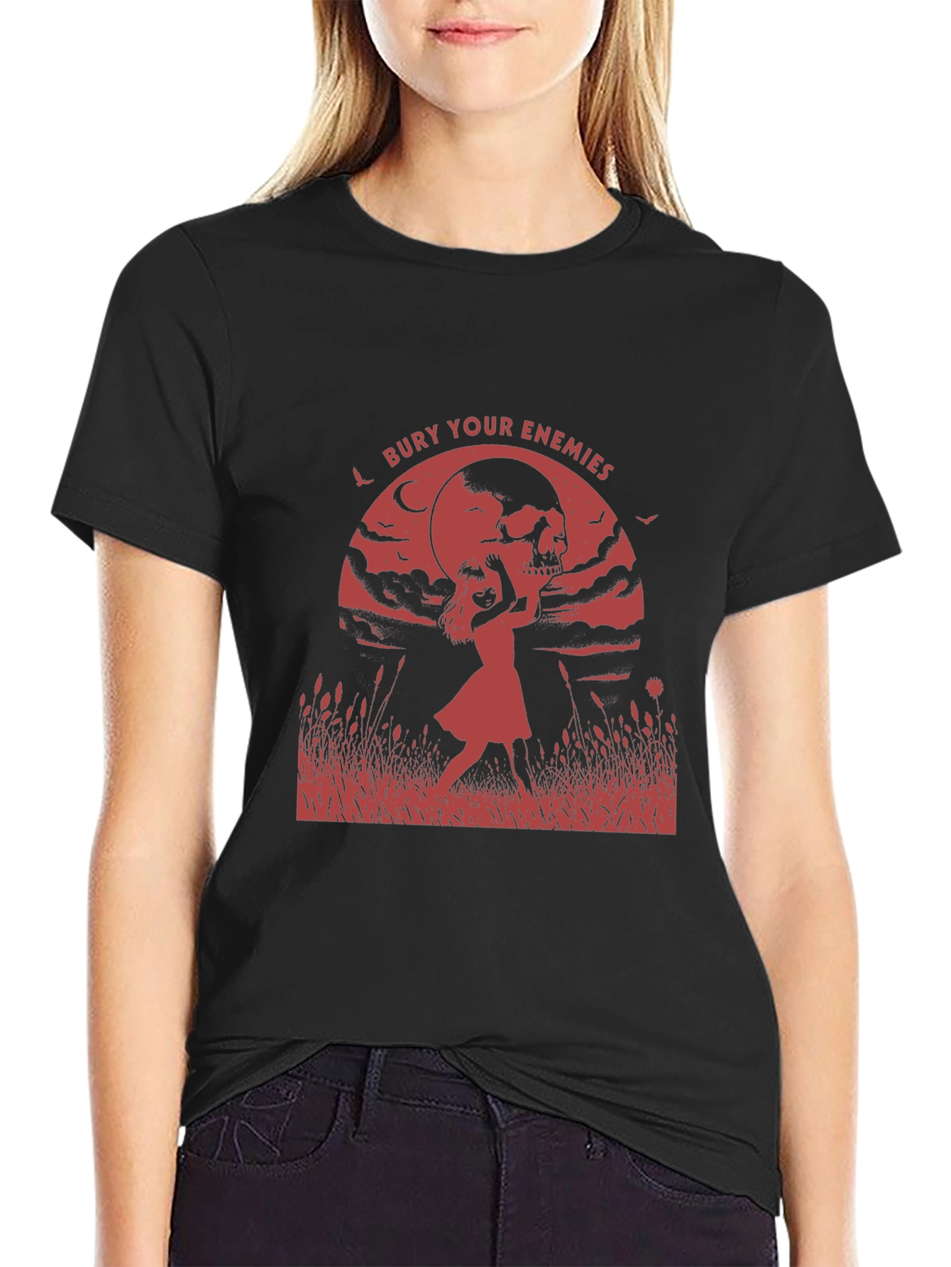 Bury Your Enemies Graphic T-Shirt - Black
