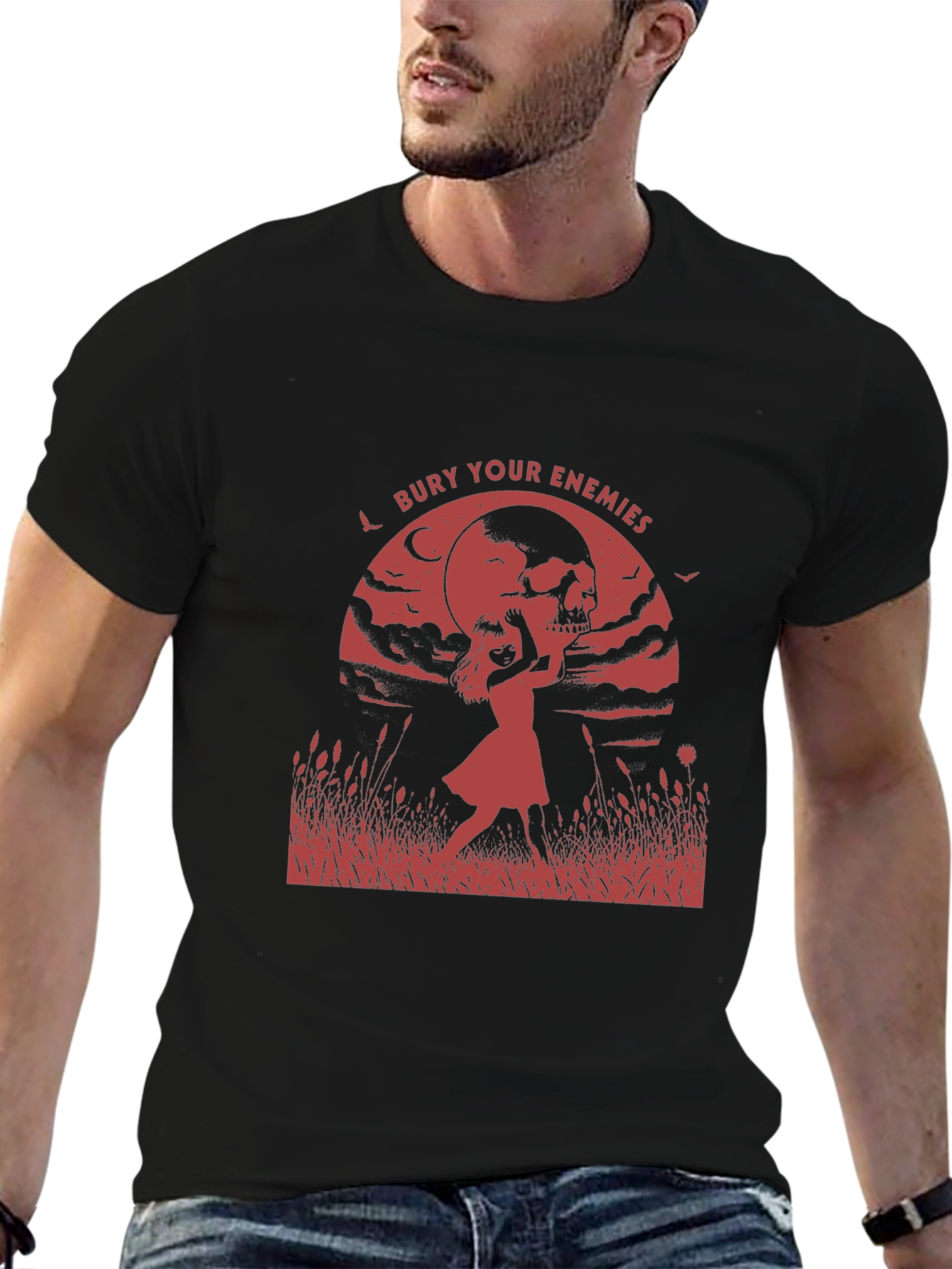 Bury Your Enemies Graphic T-Shirt - Black