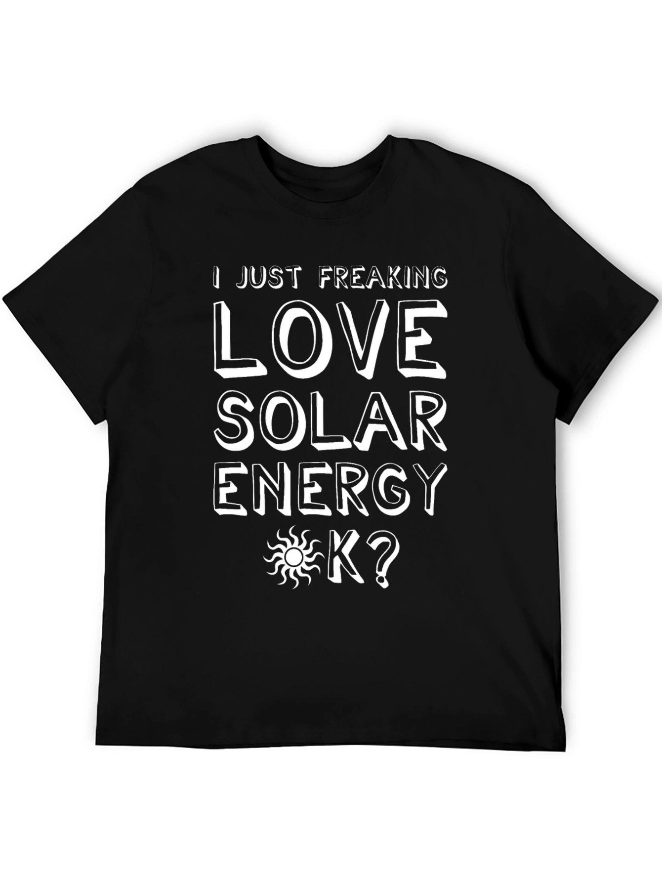 I Love Solar Energy Black T-Shirt