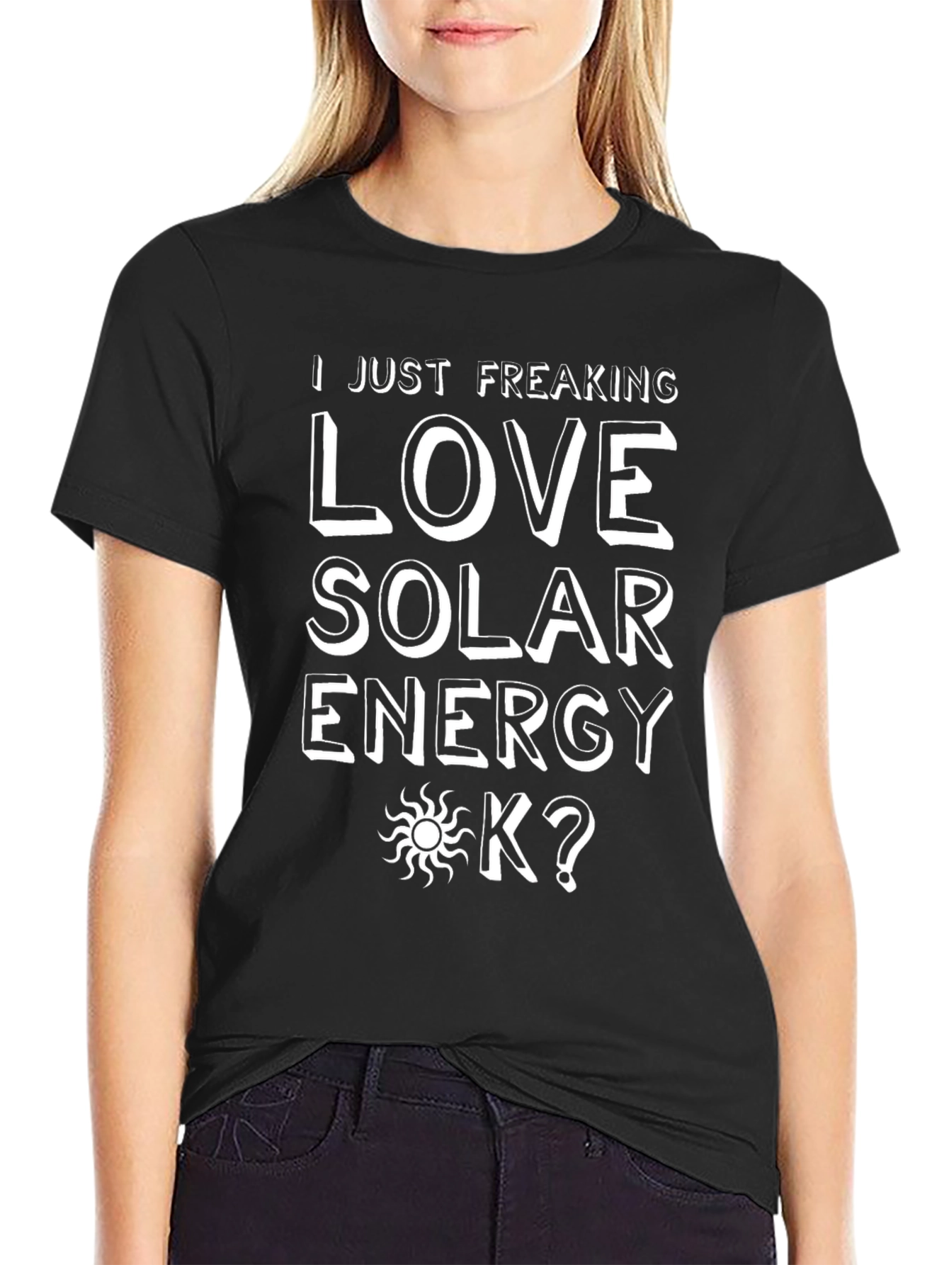 I Love Solar Energy Black T-Shirt