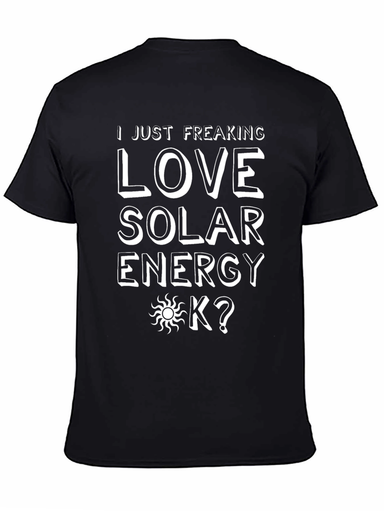 I Love Solar Energy Black T-Shirt