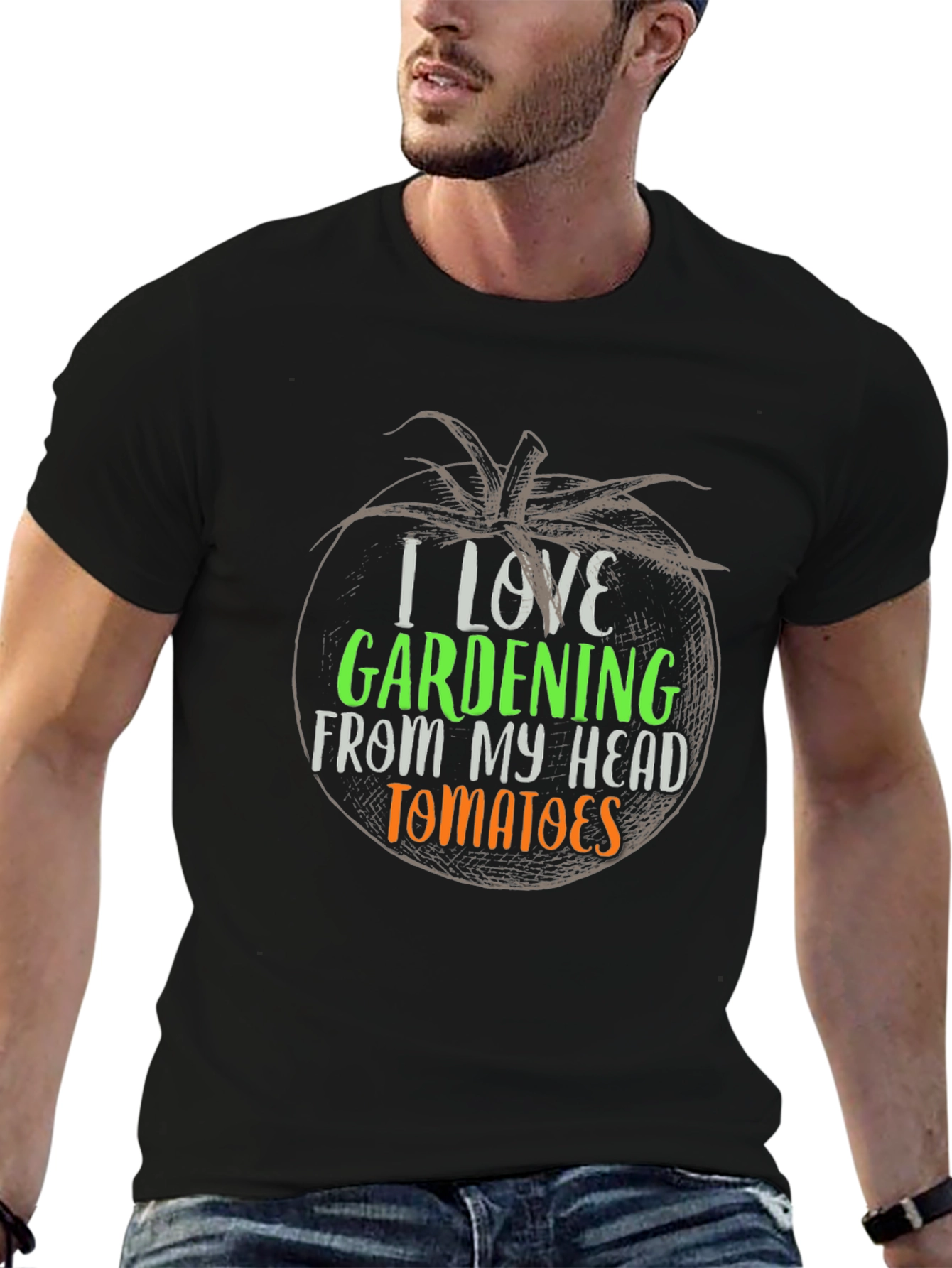 I Love Gardening Tomato Graphic T-Shirt