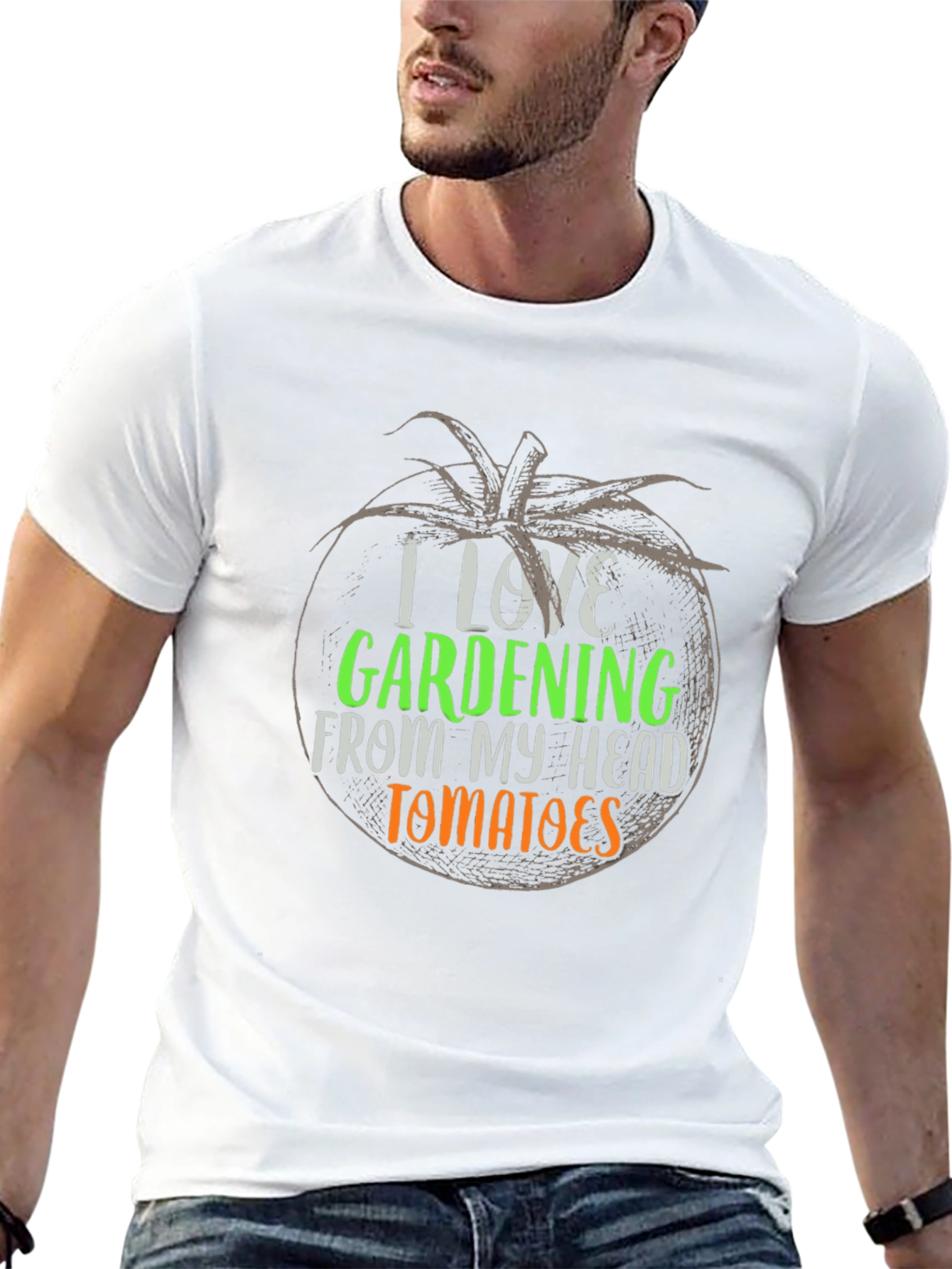 I Love Gardening Tomato Graphic T-Shirt